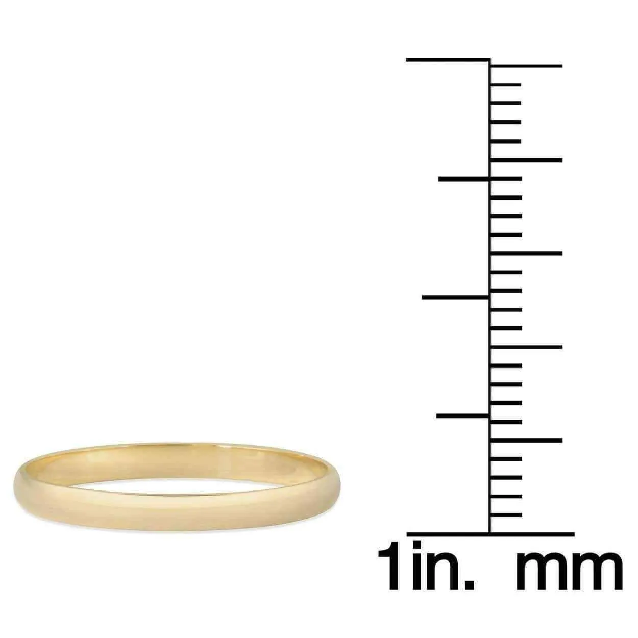 10k Yellow Gold Domed Wedding Band