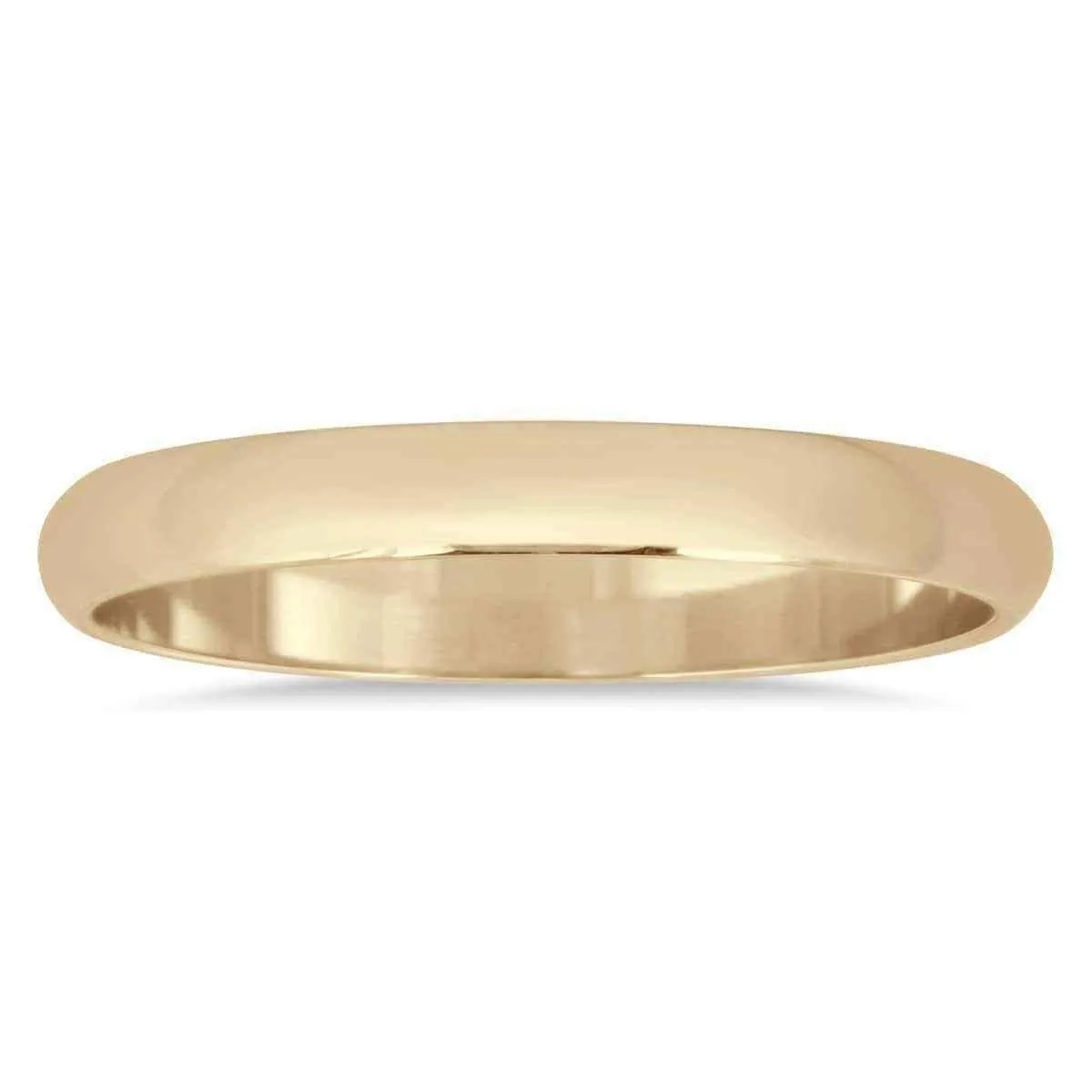 10k Yellow Gold Domed Wedding Band