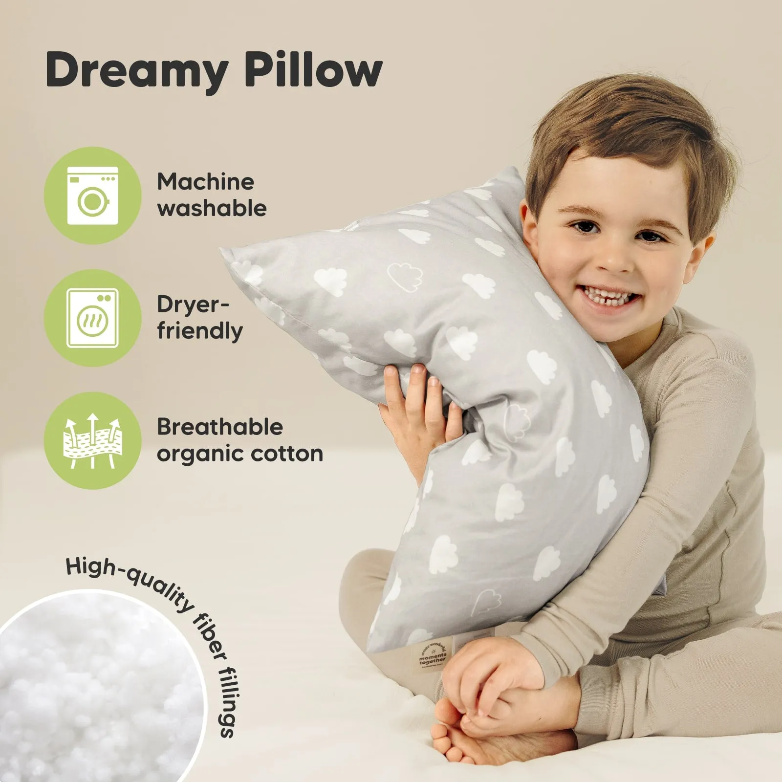 2-Pack Toddler Pillows (Cloud)