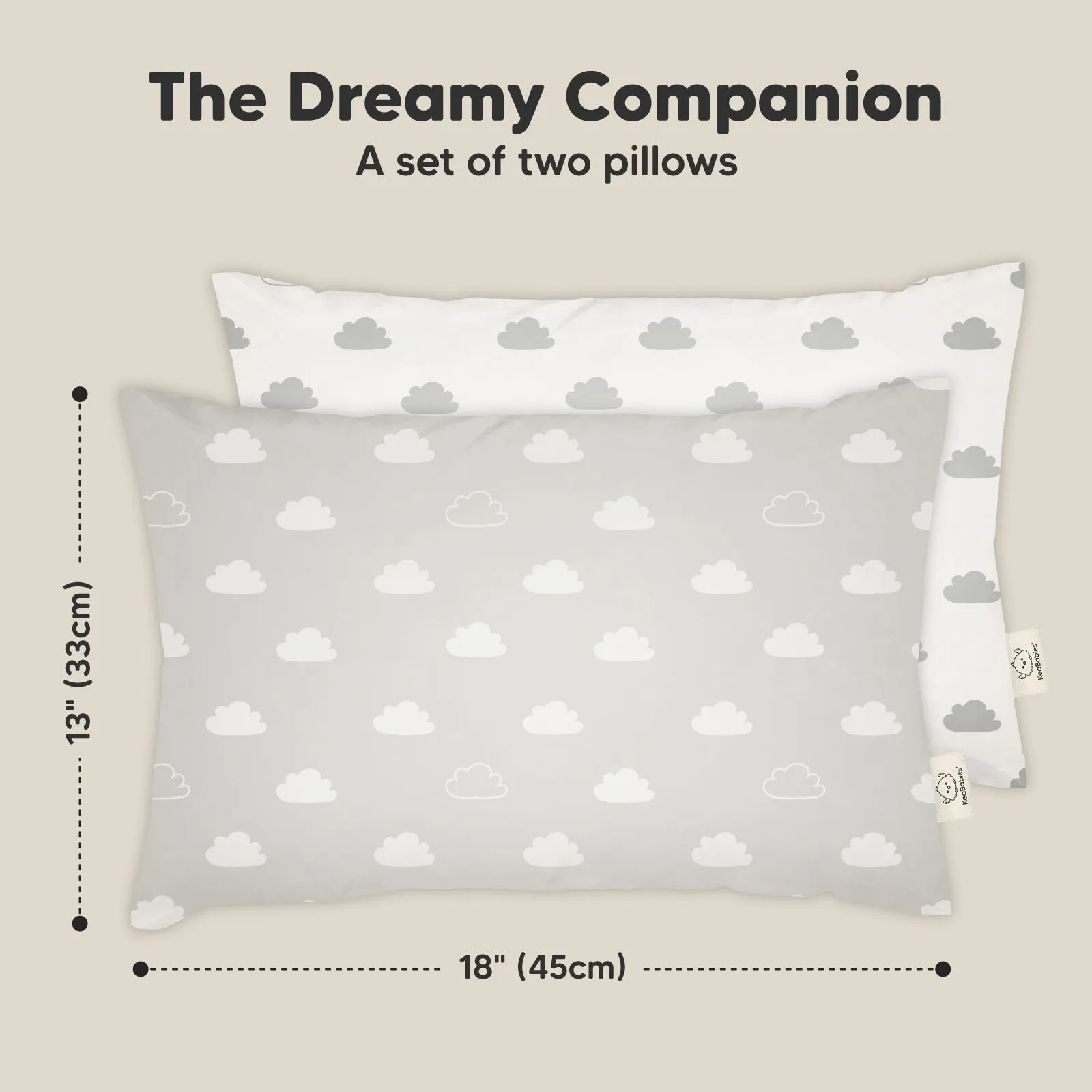 2-Pack Toddler Pillows (Cloud)