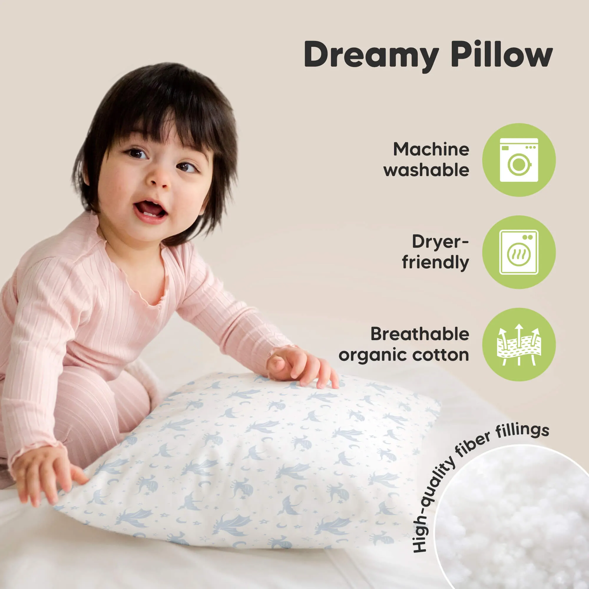 2-Pack Toddler Pillows (Dragons)