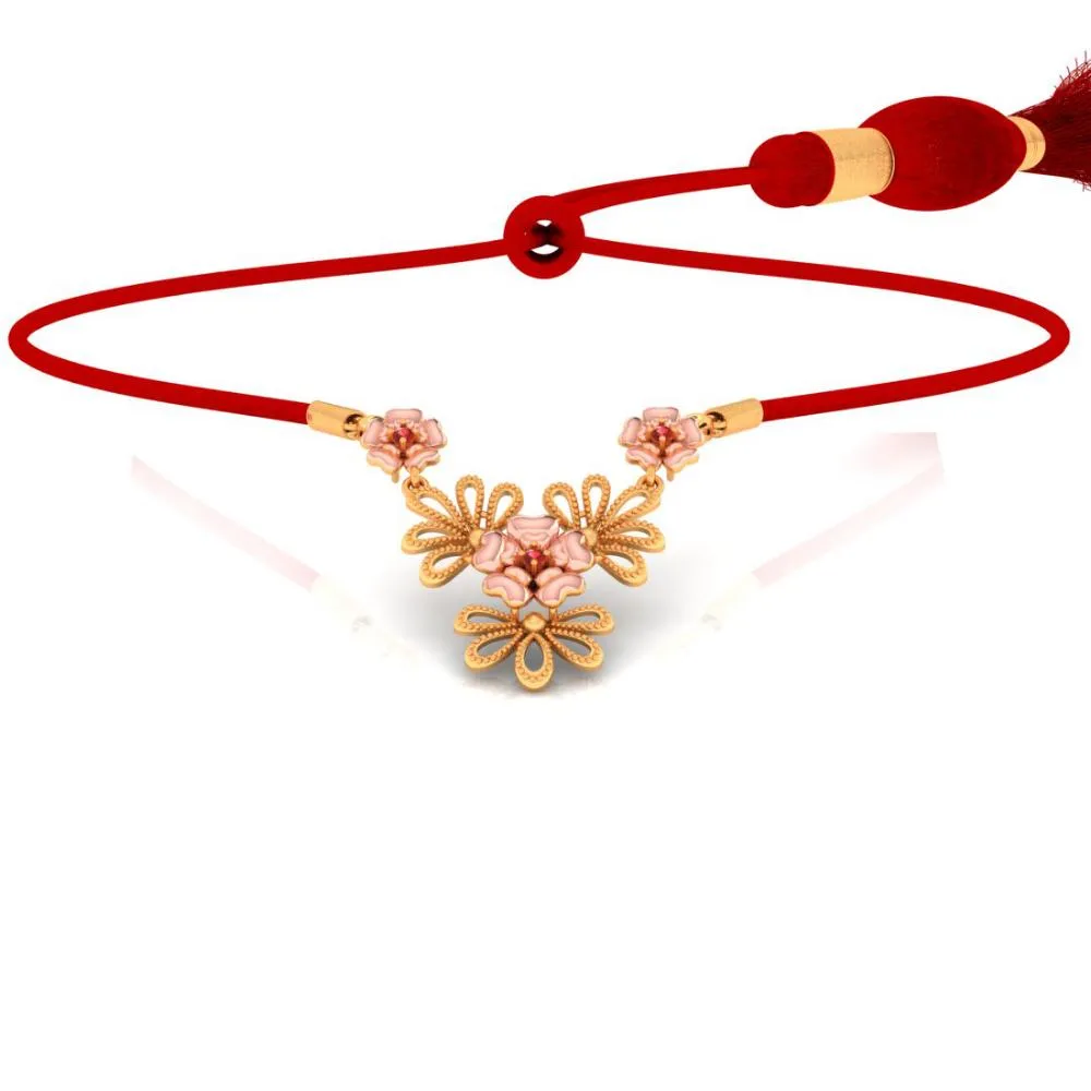 22k Floral Designed Gold Necklace