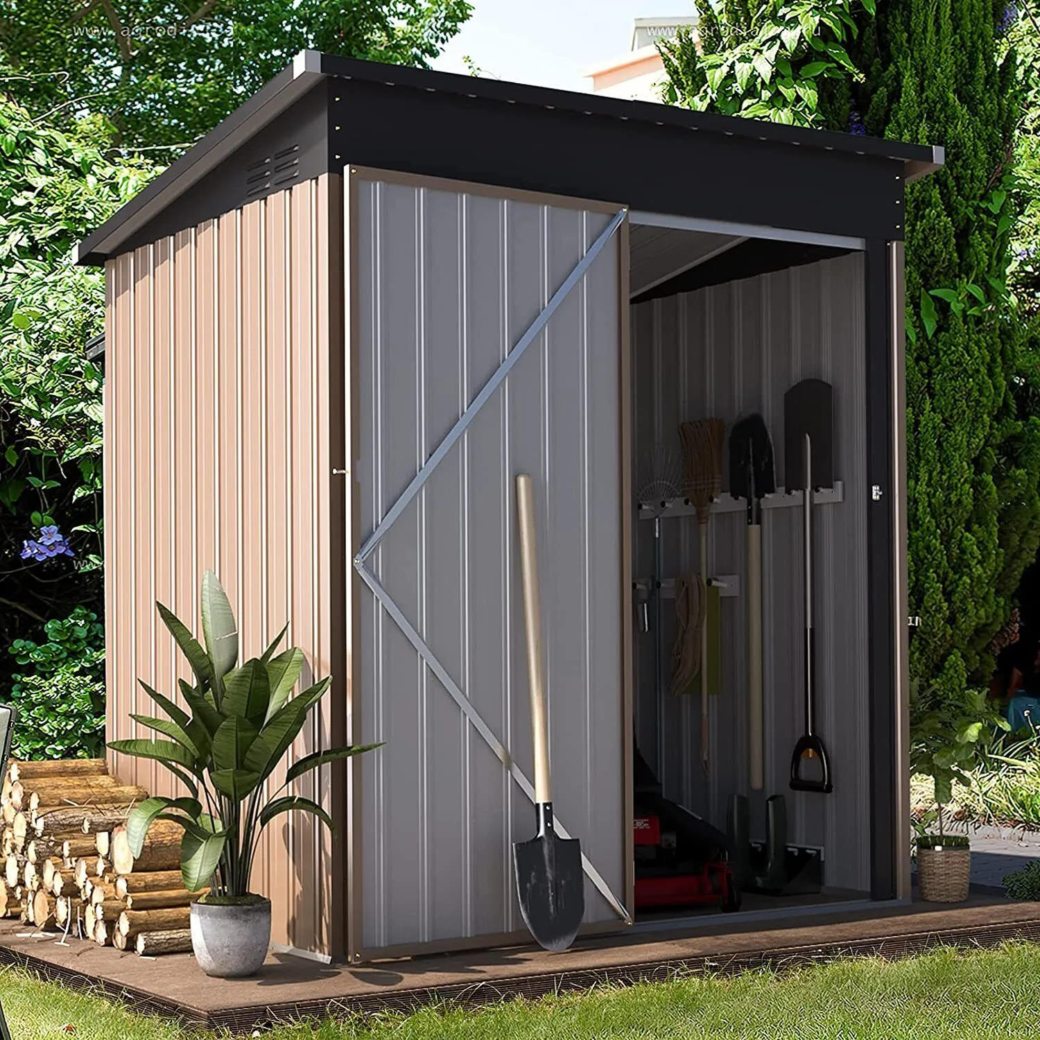 5' x 3' Metal Storage Shed