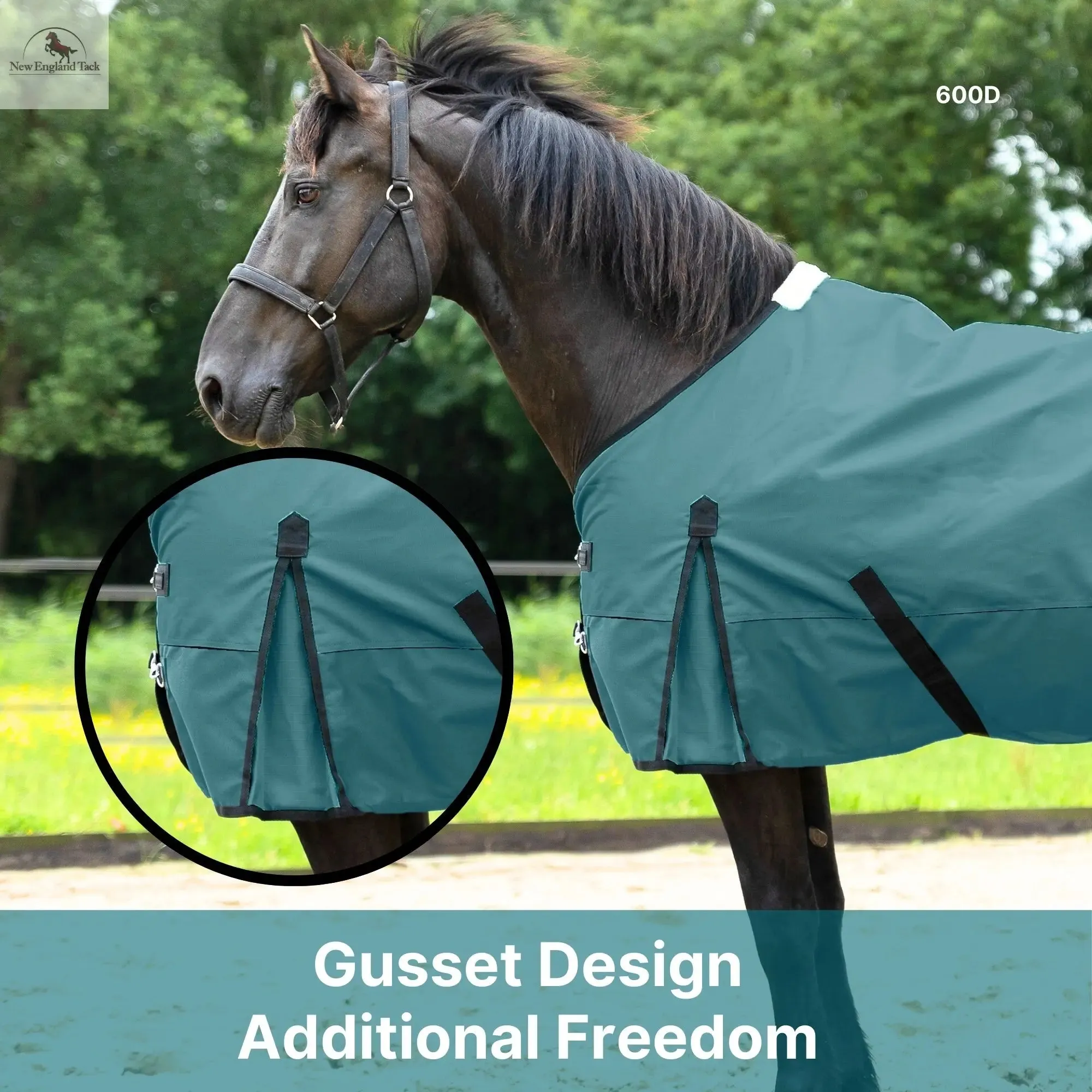 600 Denier Lightweight Waterproof & Breathable Horse Rain Sheet