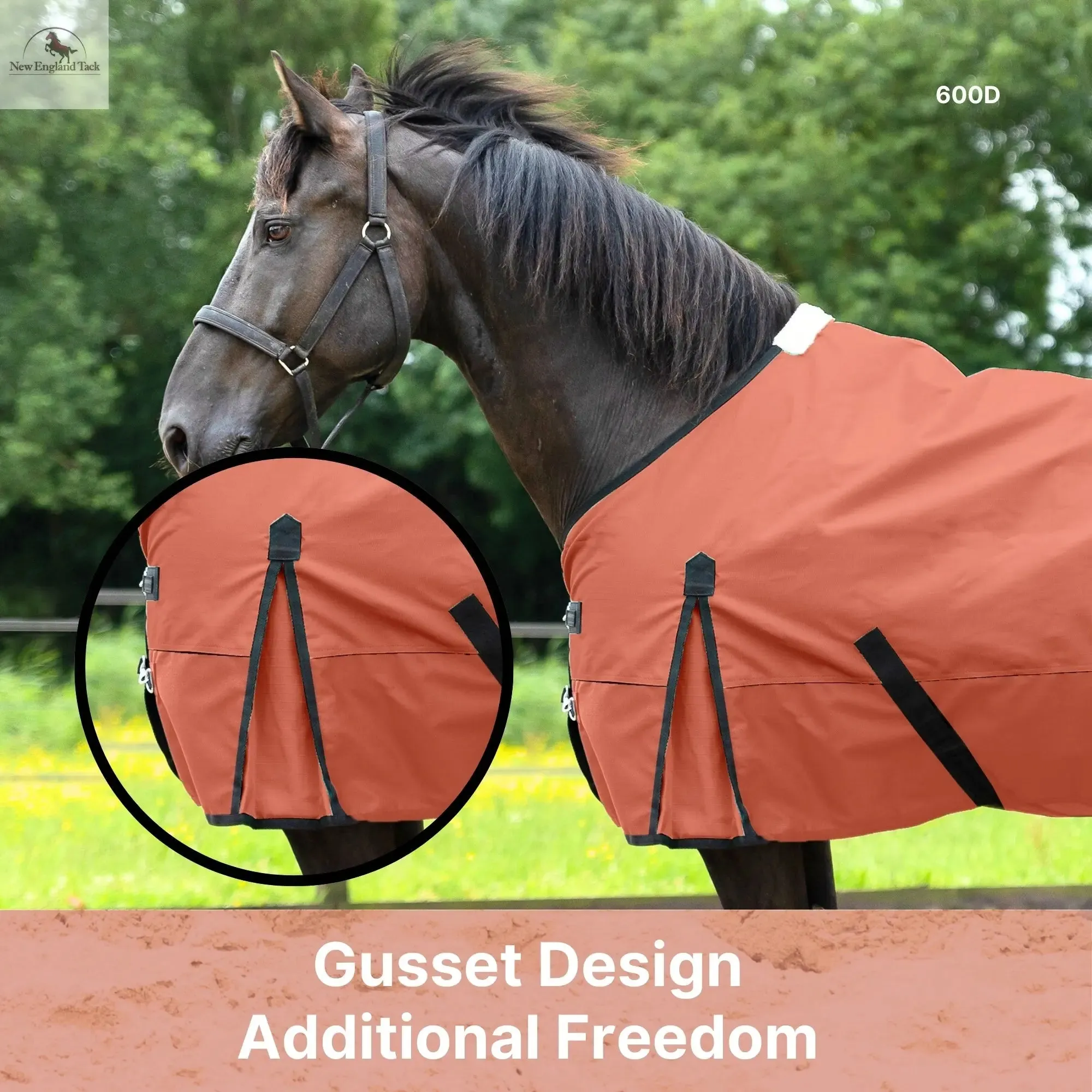 600 Denier Lightweight Waterproof & Breathable Horse Rain Sheet