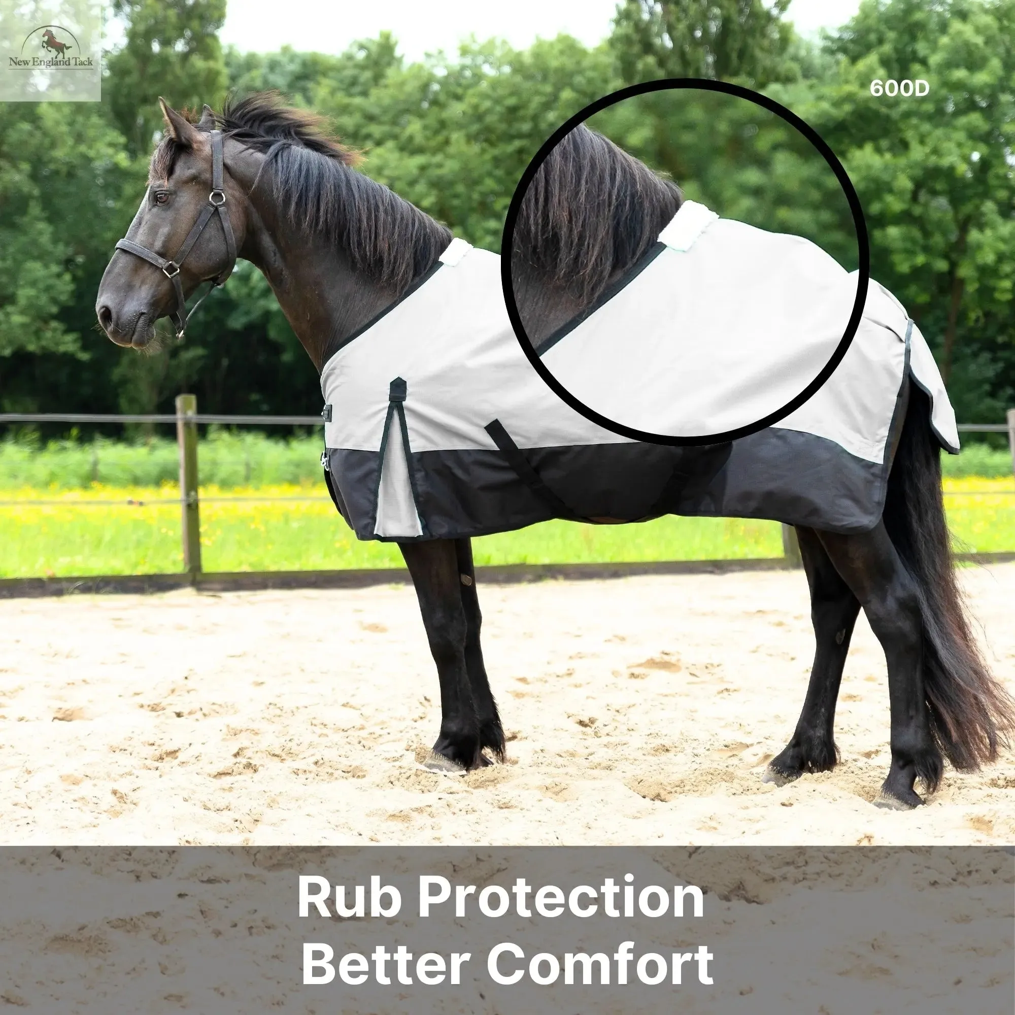 600 Denier Lightweight Waterproof & Breathable Horse Rain Sheet