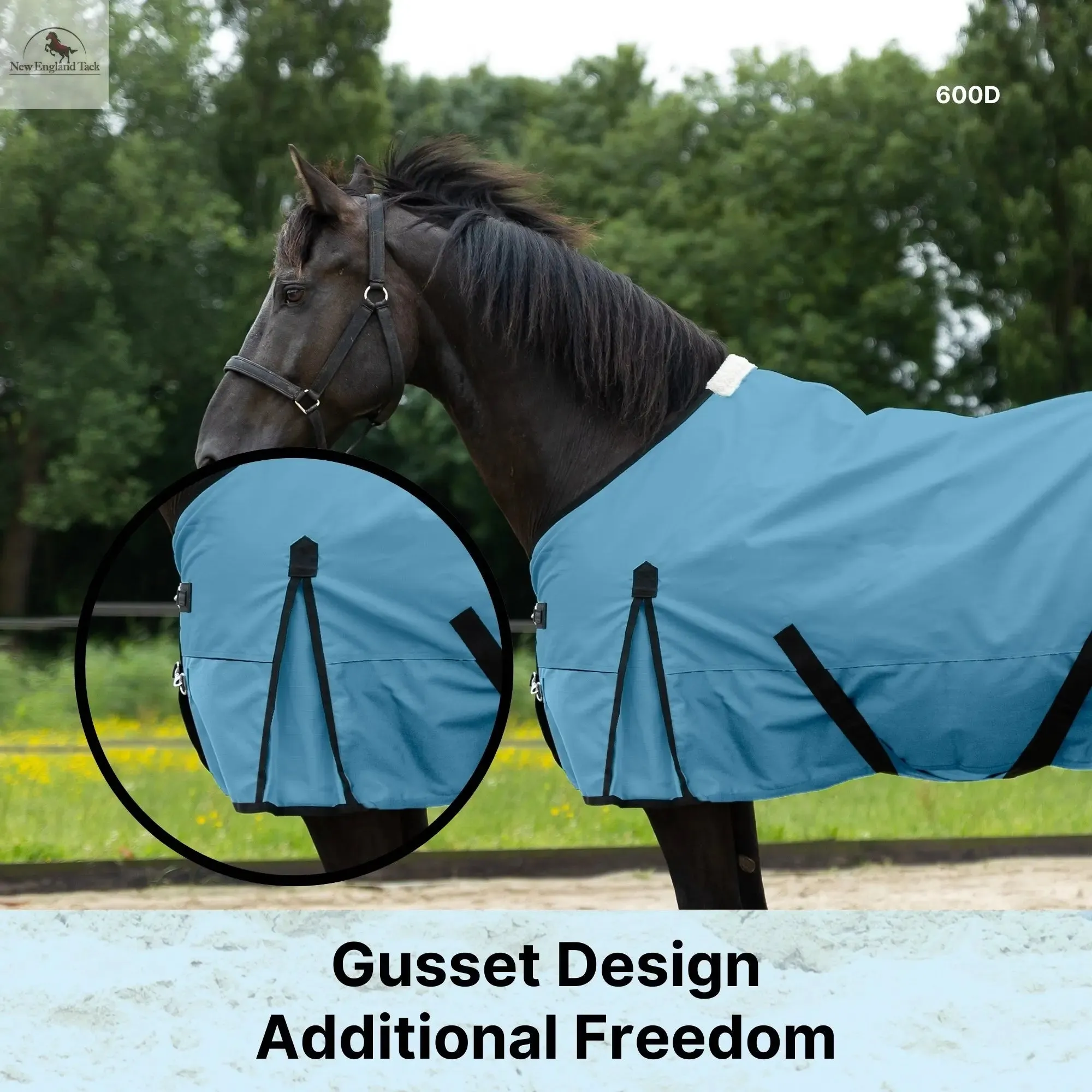 600 Denier Lightweight Waterproof & Breathable Horse Rain Sheet