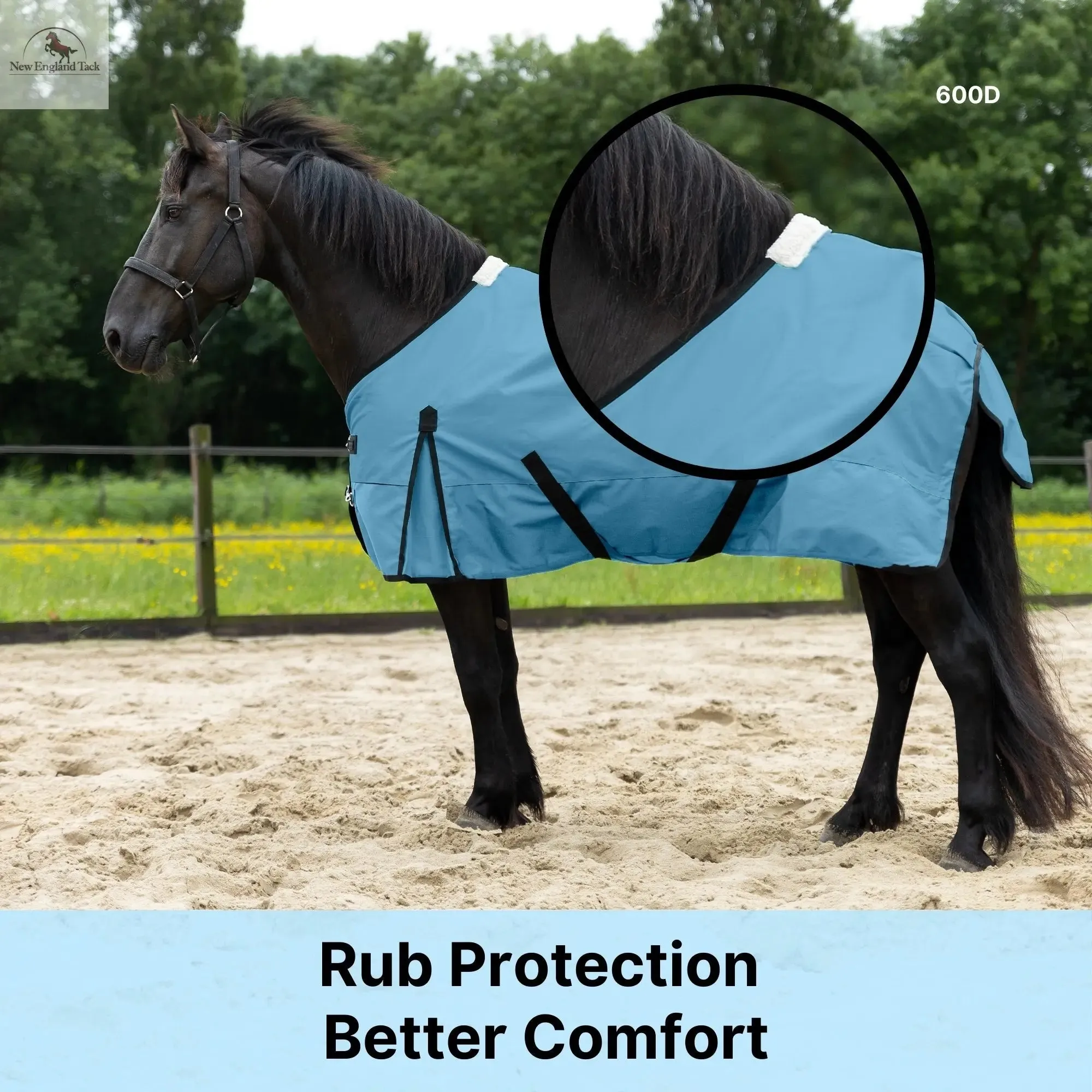 600 Denier Lightweight Waterproof & Breathable Horse Rain Sheet