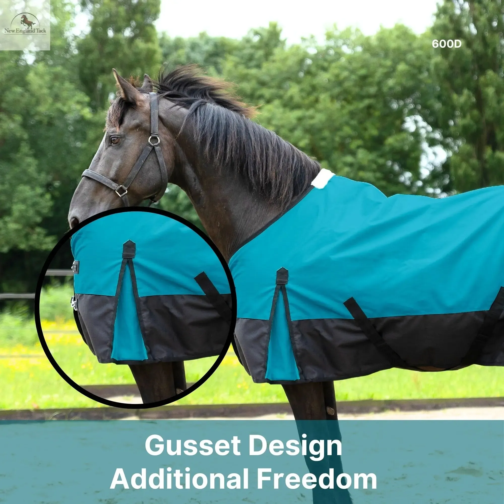 600 Denier Lightweight Waterproof & Breathable Horse Rain Sheet