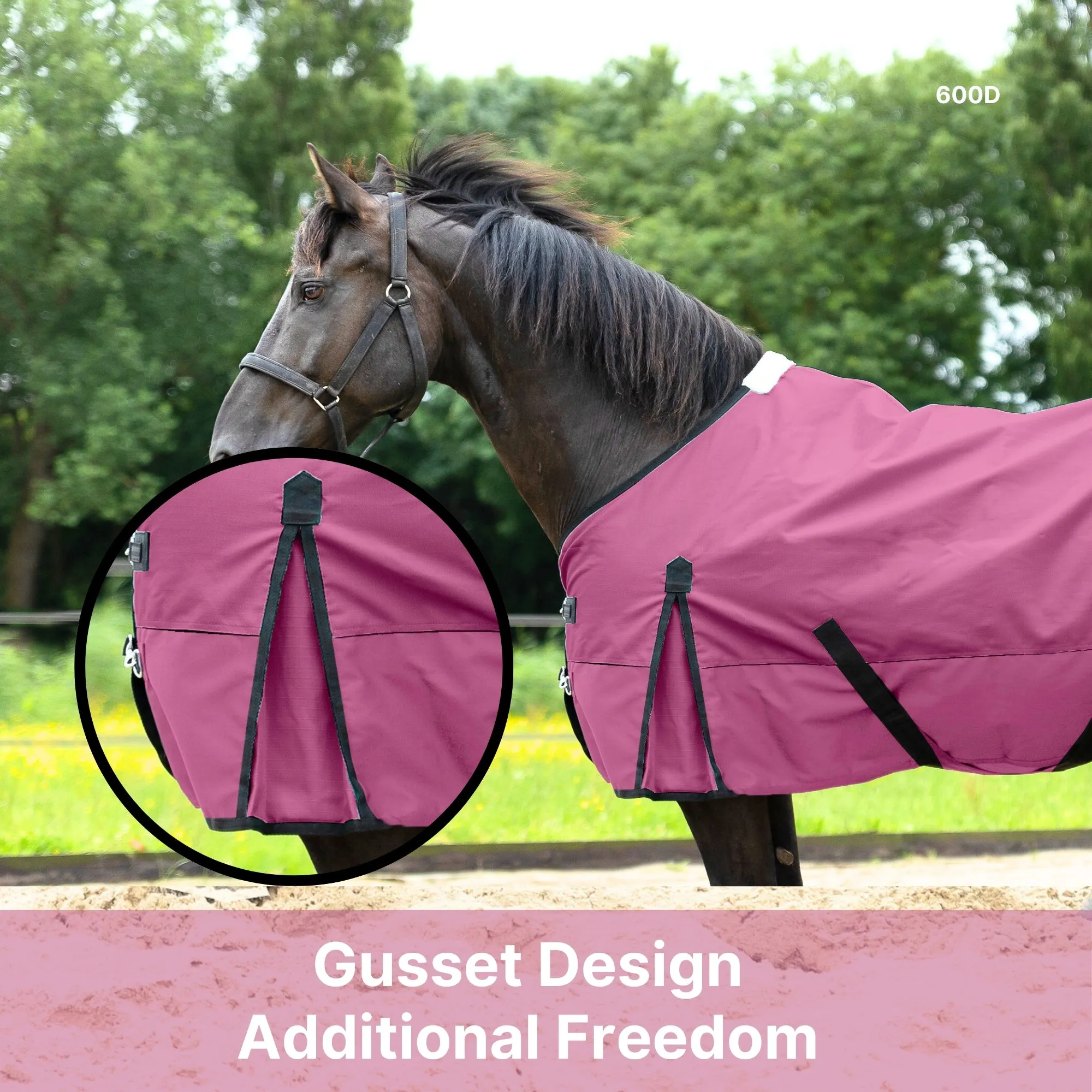 600 Denier Lightweight Waterproof & Breathable Horse Rain Sheet