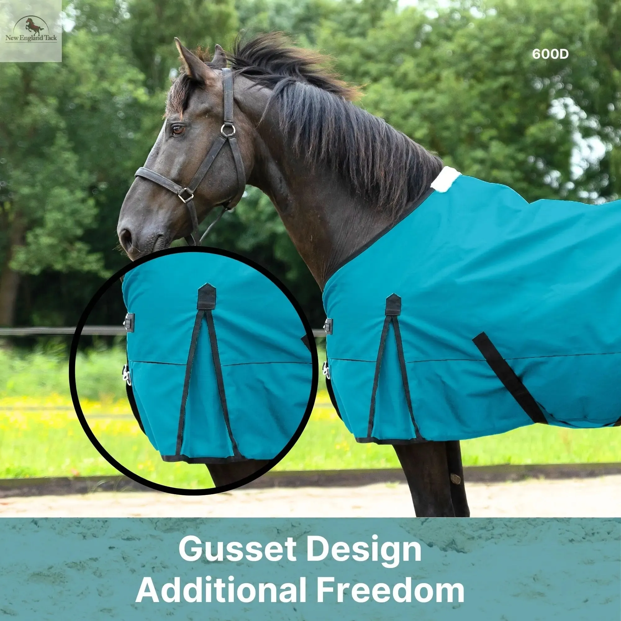 600 Denier Lightweight Waterproof & Breathable Horse Rain Sheet