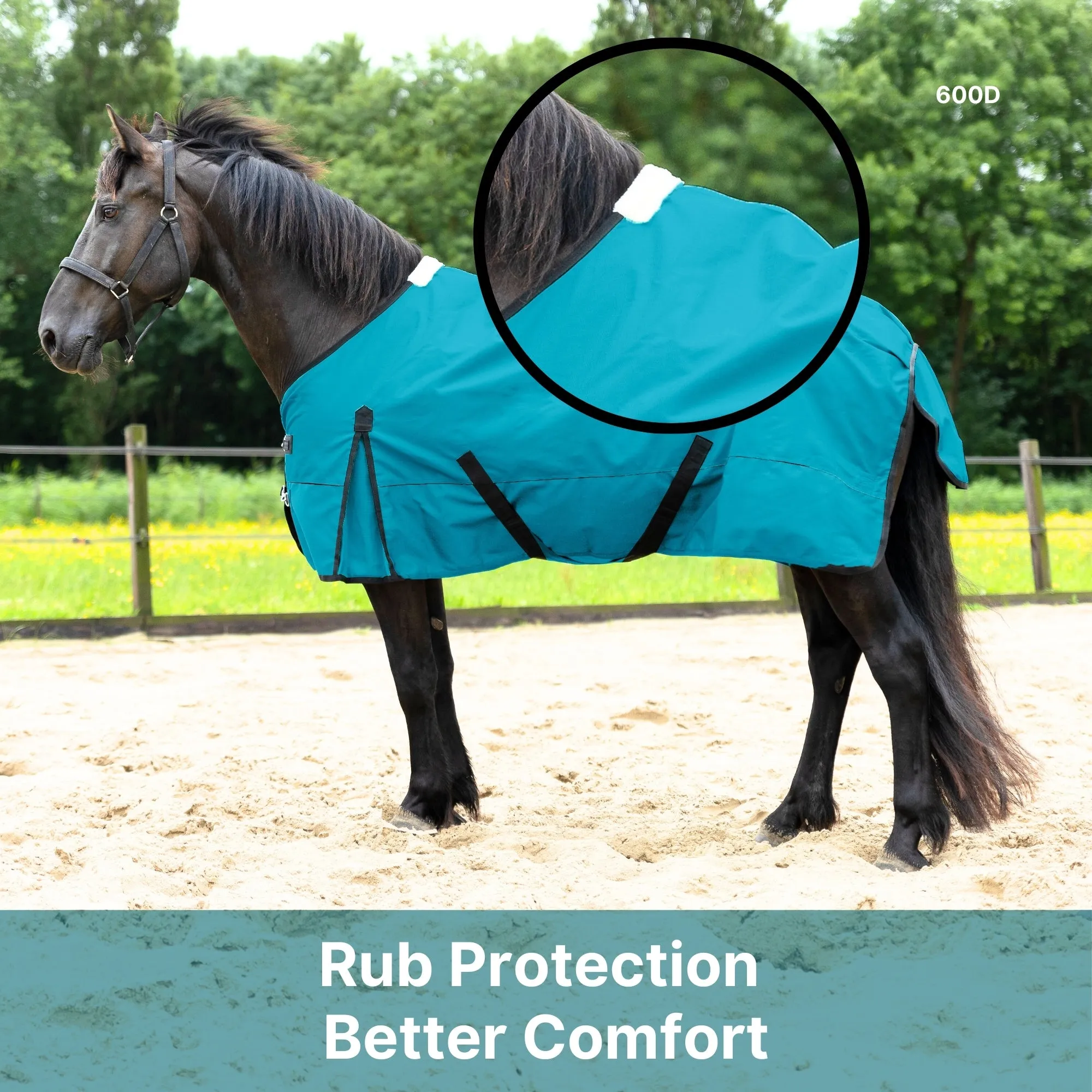 600 Denier Lightweight Waterproof & Breathable Horse Rain Sheet