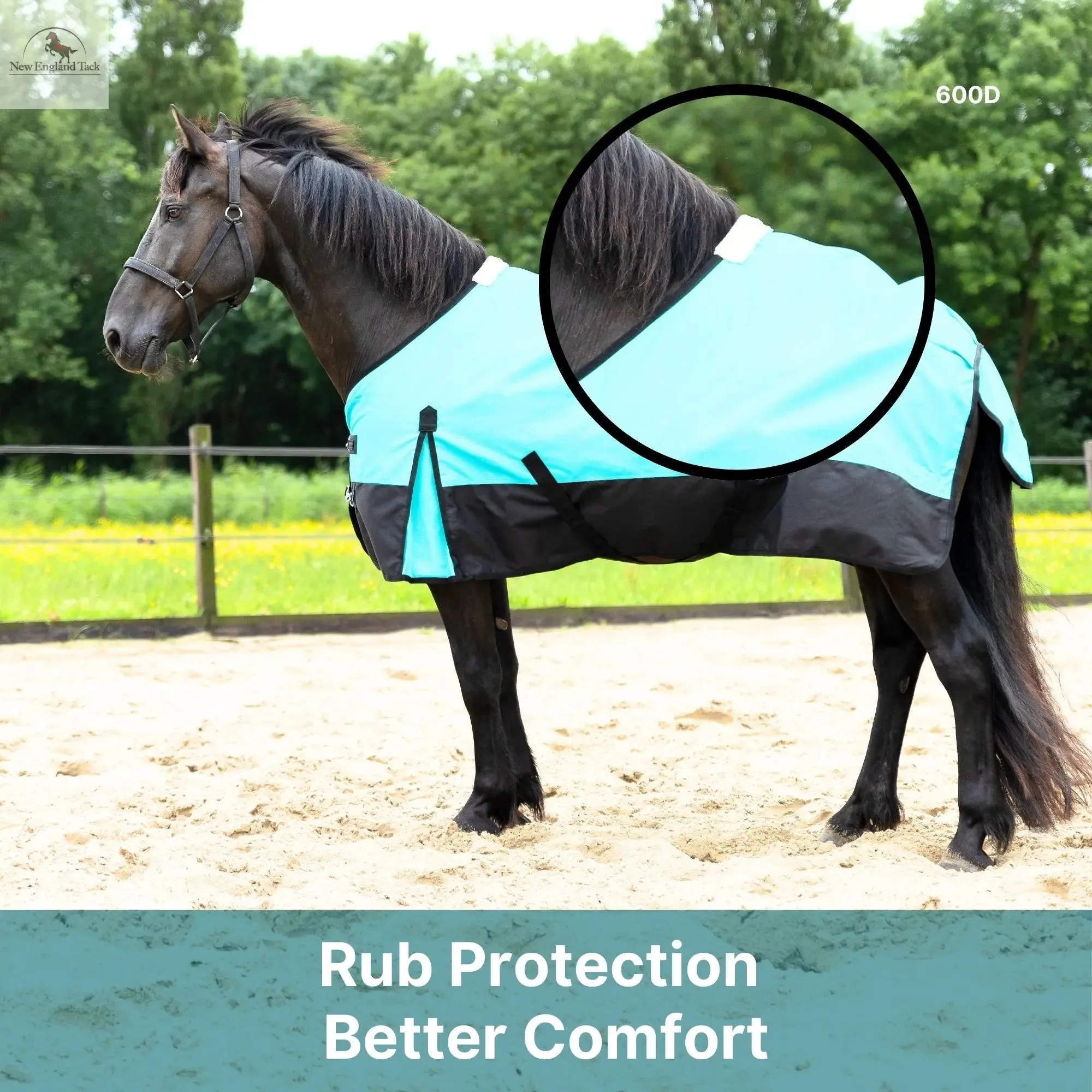 600 Denier Lightweight Waterproof & Breathable Horse Rain Sheet