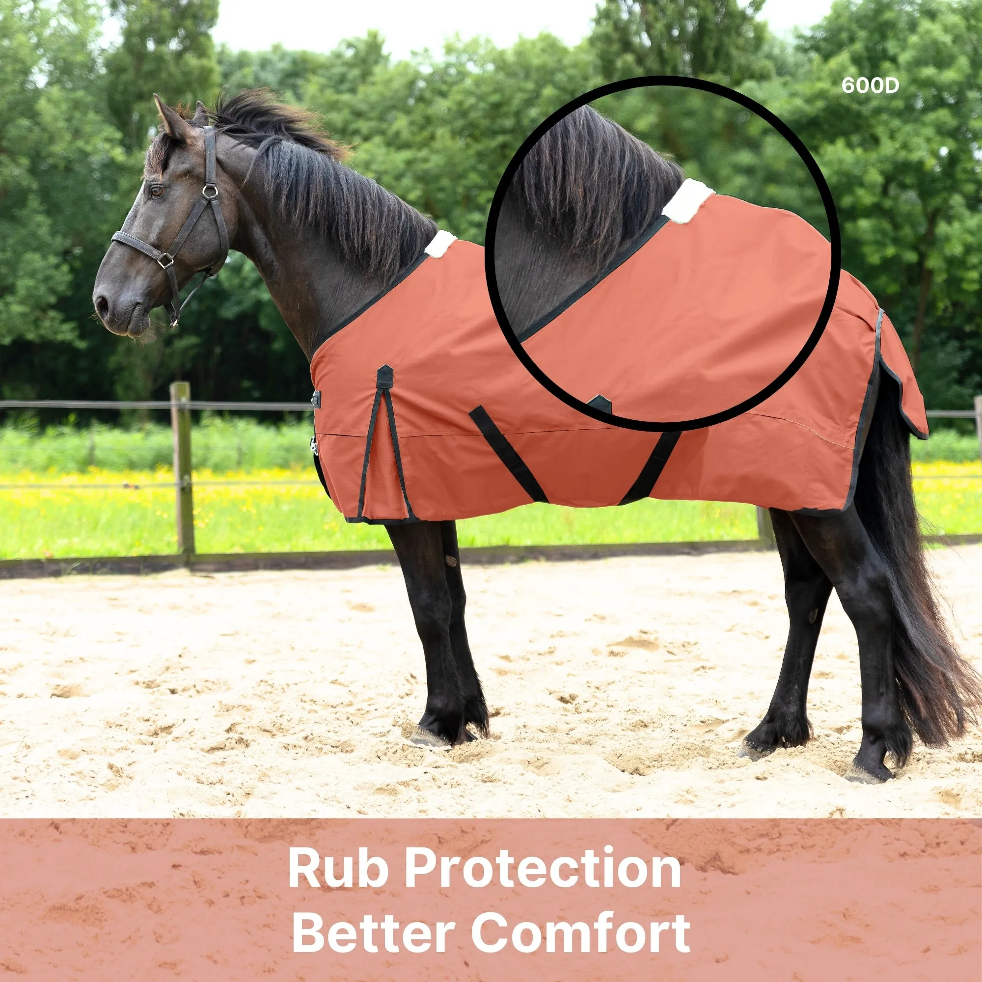 600 Denier Lightweight Waterproof & Breathable Horse Rain Sheet