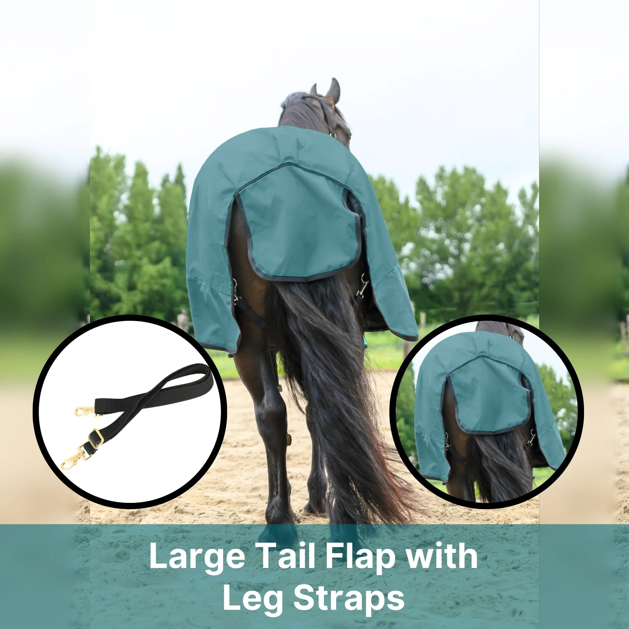 600 Denier Lightweight Waterproof & Breathable Horse Rain Sheet