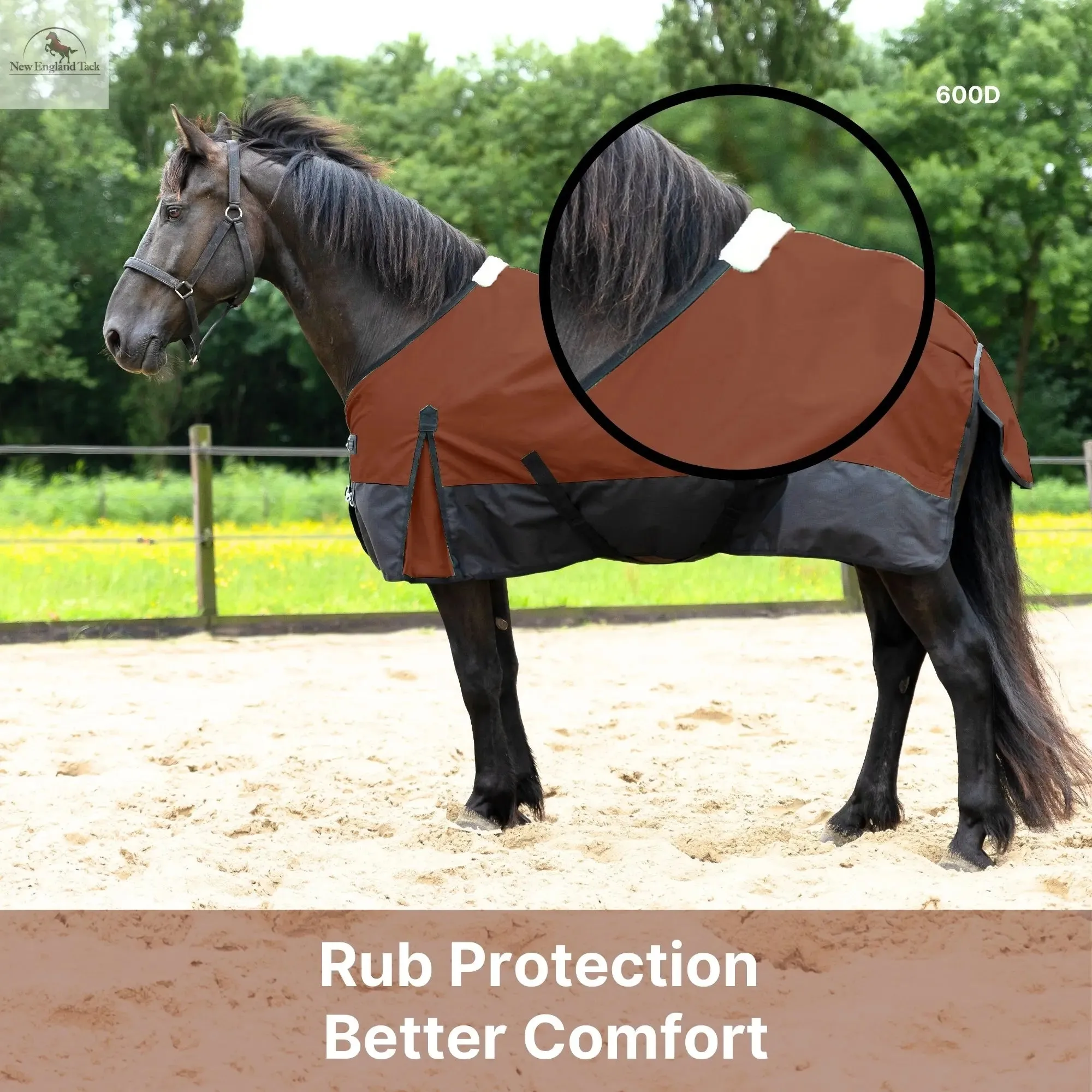 600 Denier Lightweight Waterproof & Breathable Horse Rain Sheet