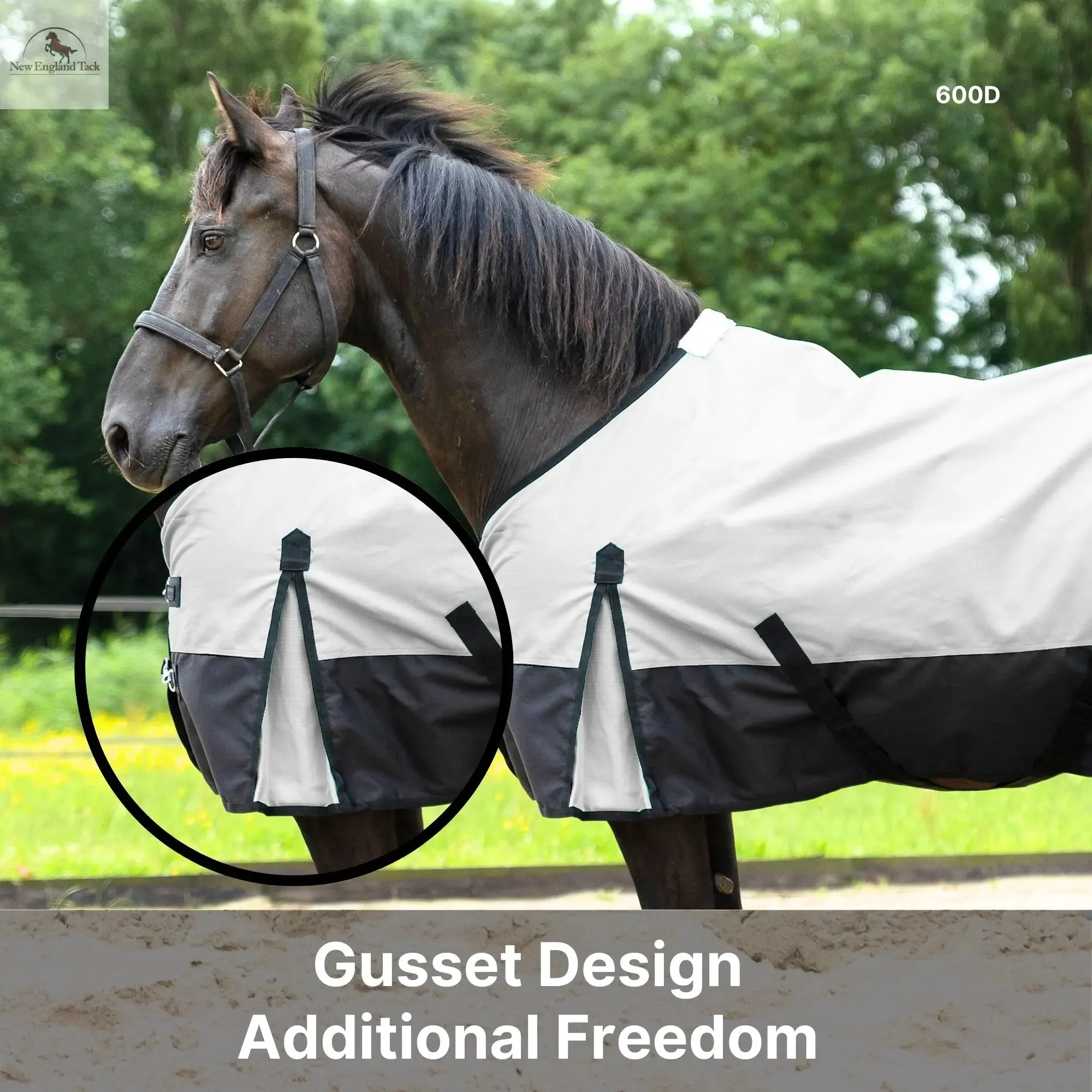 600 Denier Lightweight Waterproof & Breathable Horse Rain Sheet