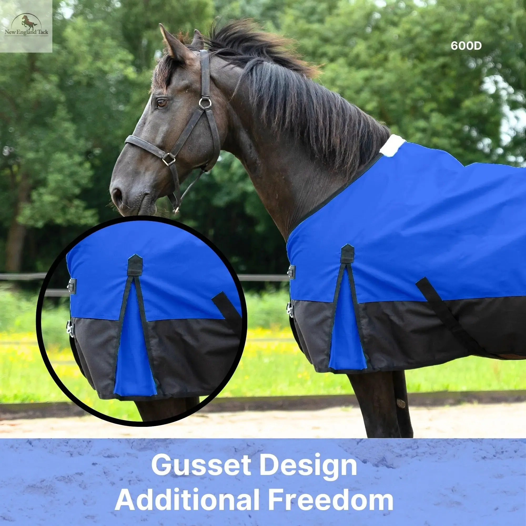 600 Denier Lightweight Waterproof & Breathable Horse Rain Sheet