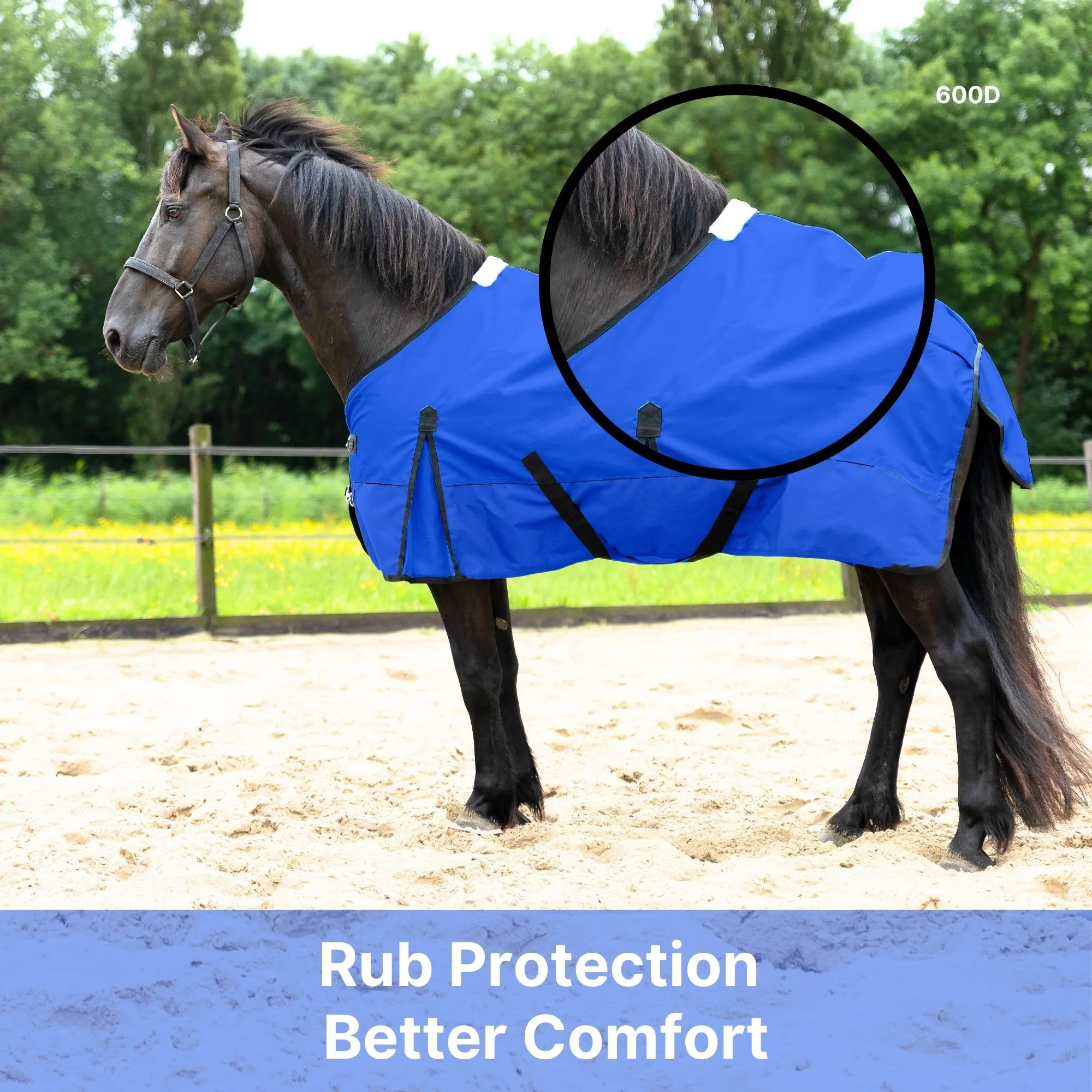 600 Denier Lightweight Waterproof & Breathable Horse Rain Sheet