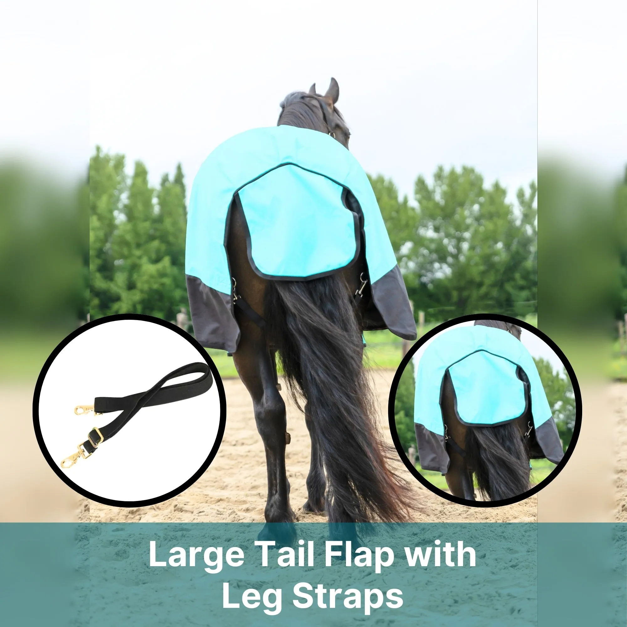 600 Denier Lightweight Waterproof & Breathable Horse Rain Sheet