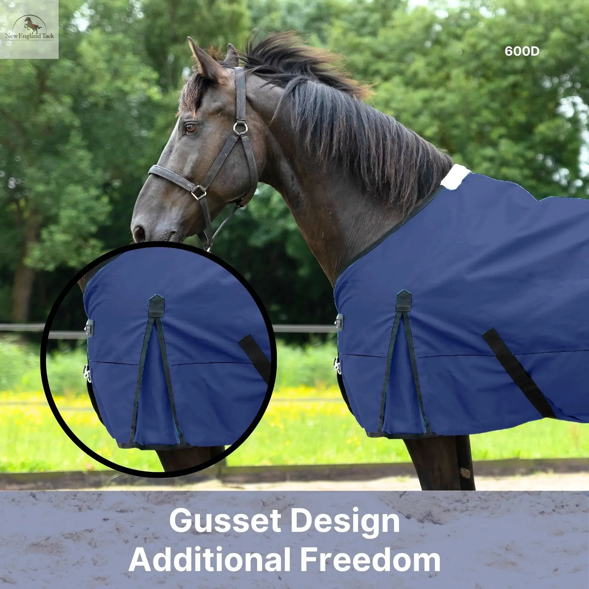 600 Denier Lightweight Waterproof & Breathable Horse Rain Sheet