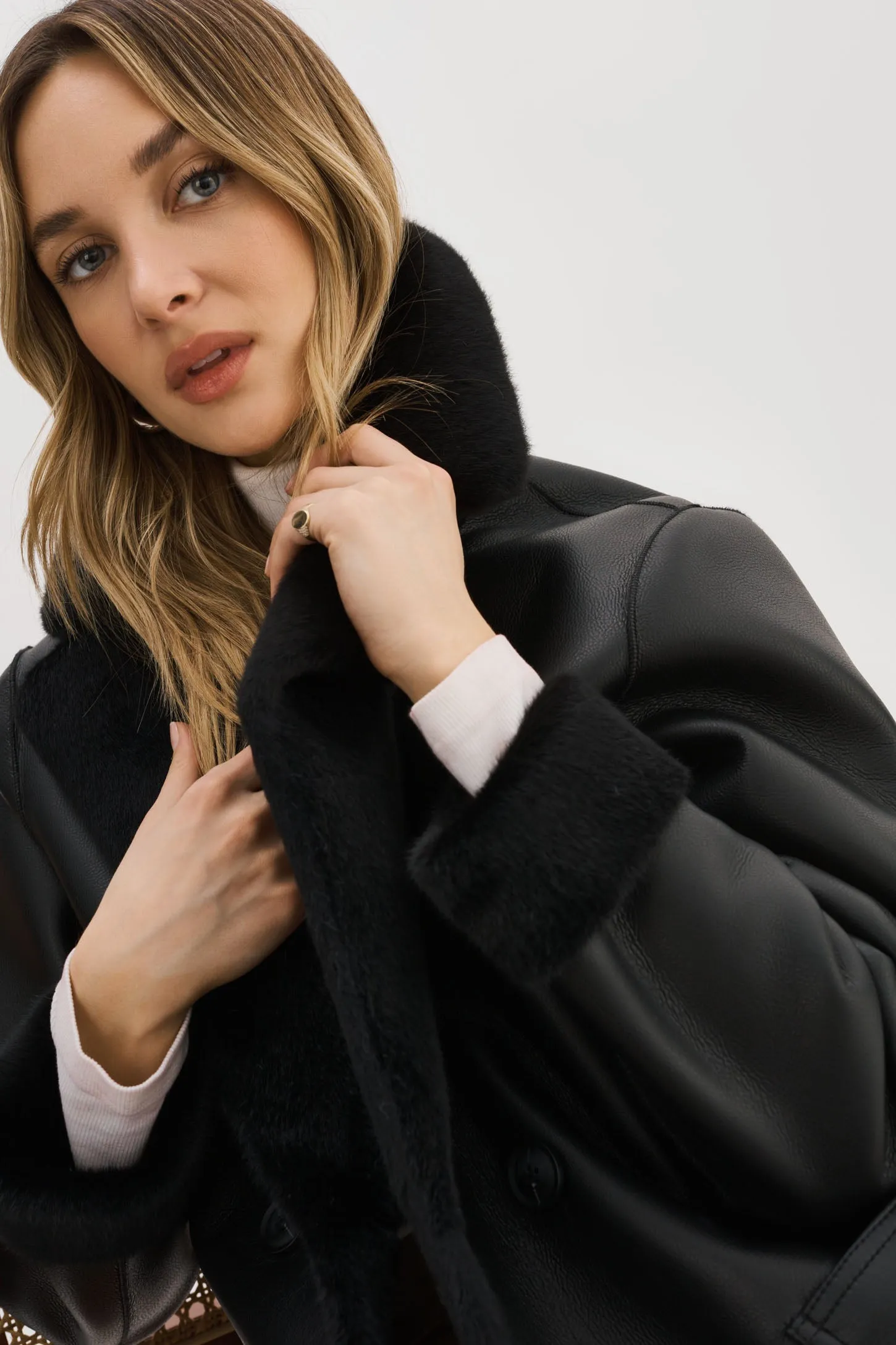 ABIGAIL | Faux Shearling Reversible Coat