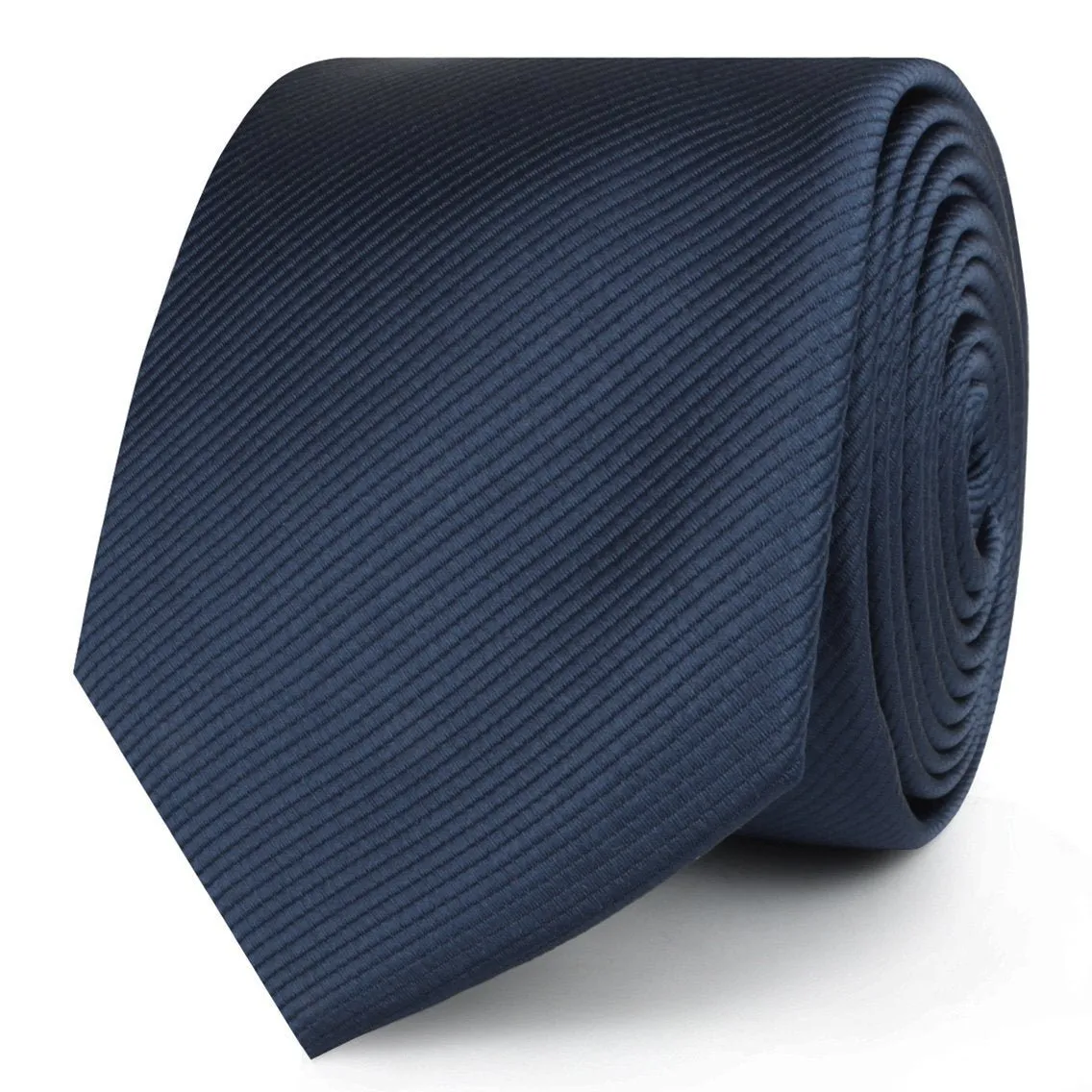 Admiral Navy Blue Twill Skinny Tie