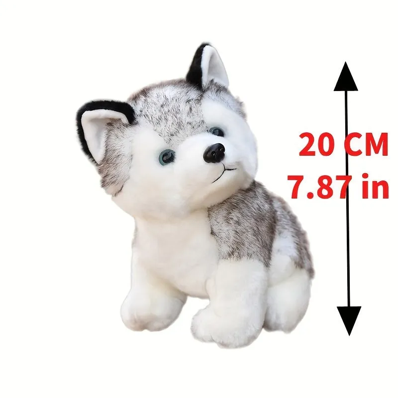 Adorable Realistic Husky Stuffed Toy Perfect Gift for Kids