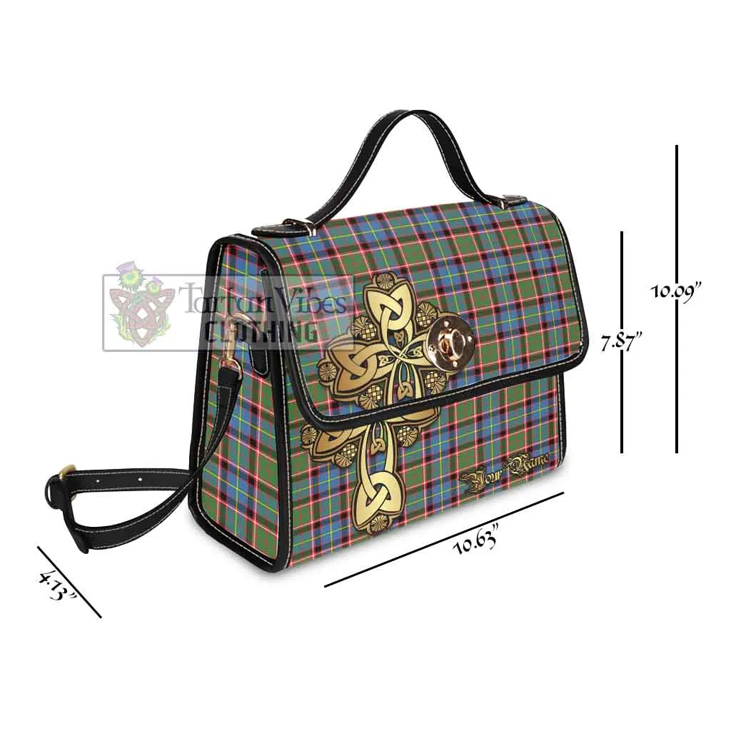 Aikenhead Tartan Waterproof Canvas Bag Golden Thistle Celtic Cross Style