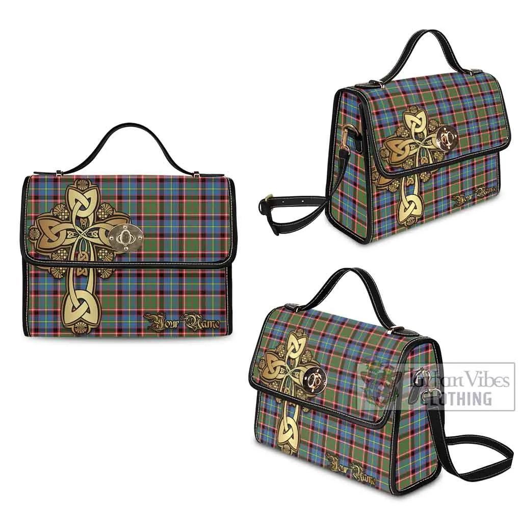 Aikenhead Tartan Waterproof Canvas Bag Golden Thistle Celtic Cross Style