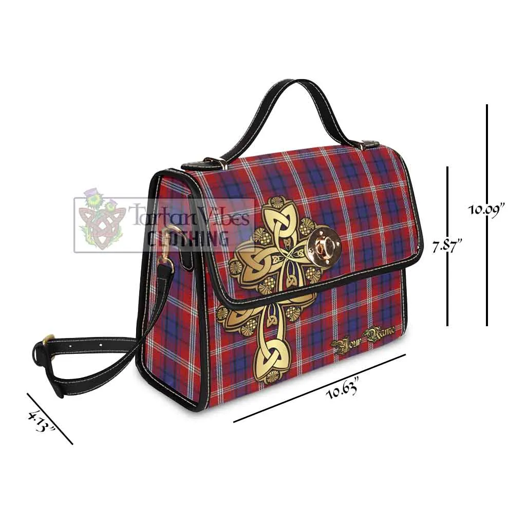 Ainslie Tartan Waterproof Canvas Bag Golden Thistle Celtic Cross Style