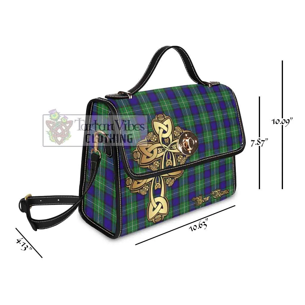 Alexander Tartan Waterproof Canvas Bag Golden Thistle Celtic Cross Style