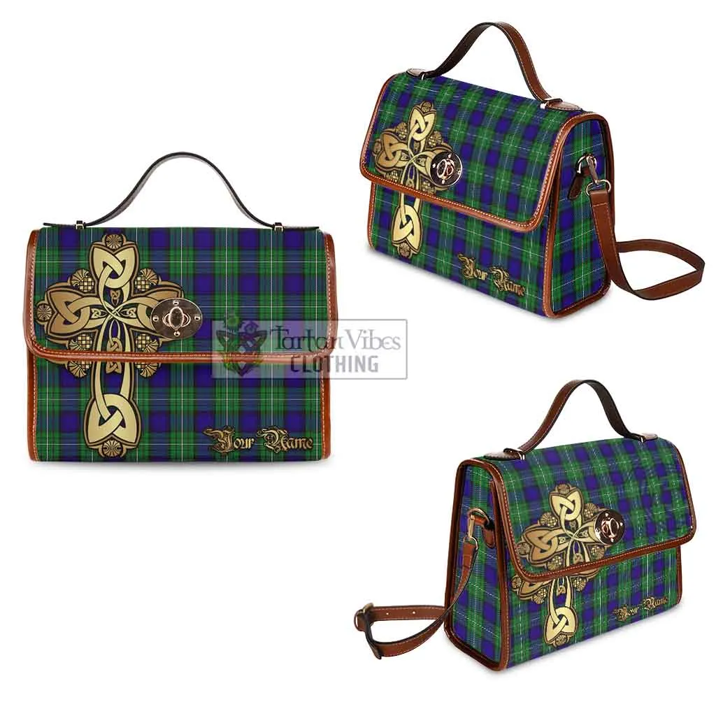 Alexander Tartan Waterproof Canvas Bag Golden Thistle Celtic Cross Style