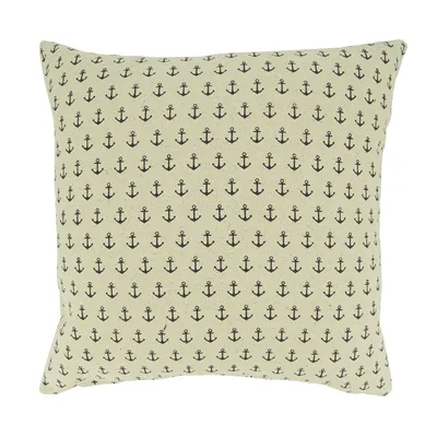 Anchor Applique Pillow - Down Filled