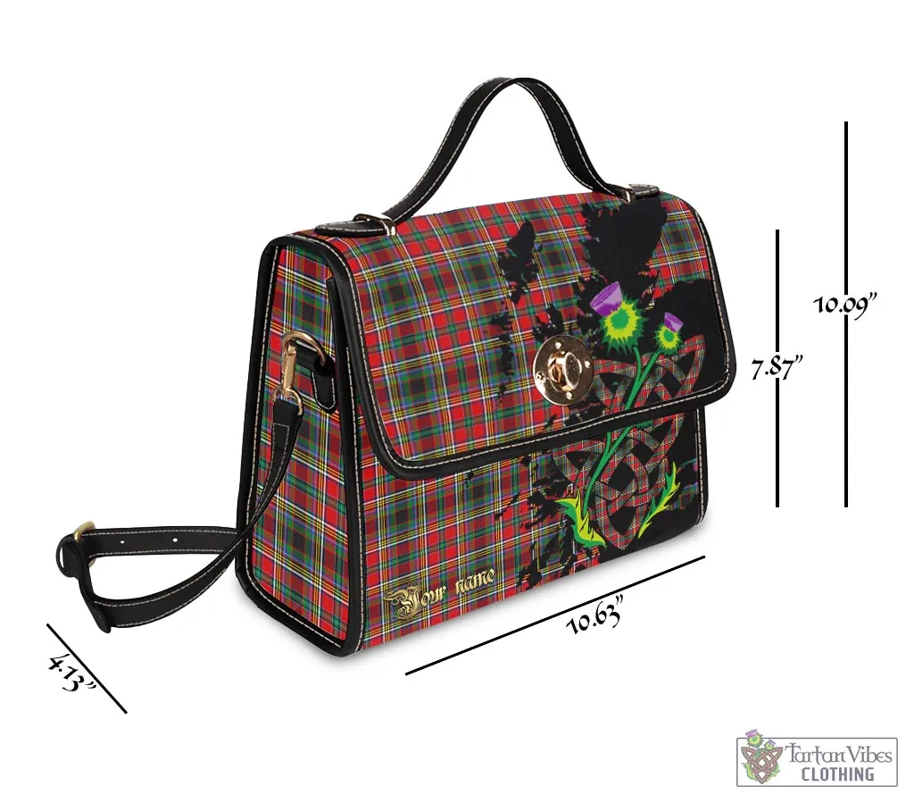 Anderson of Arbrake Tartan Waterproof Canvas Bag with Scotland Map and Thistle Celtic Accents