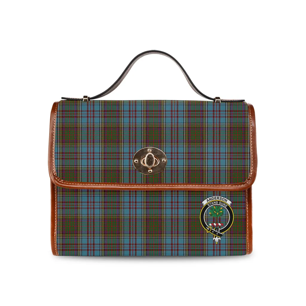 Anderson Tartan Waterproof Canvas Bag with Family Crest