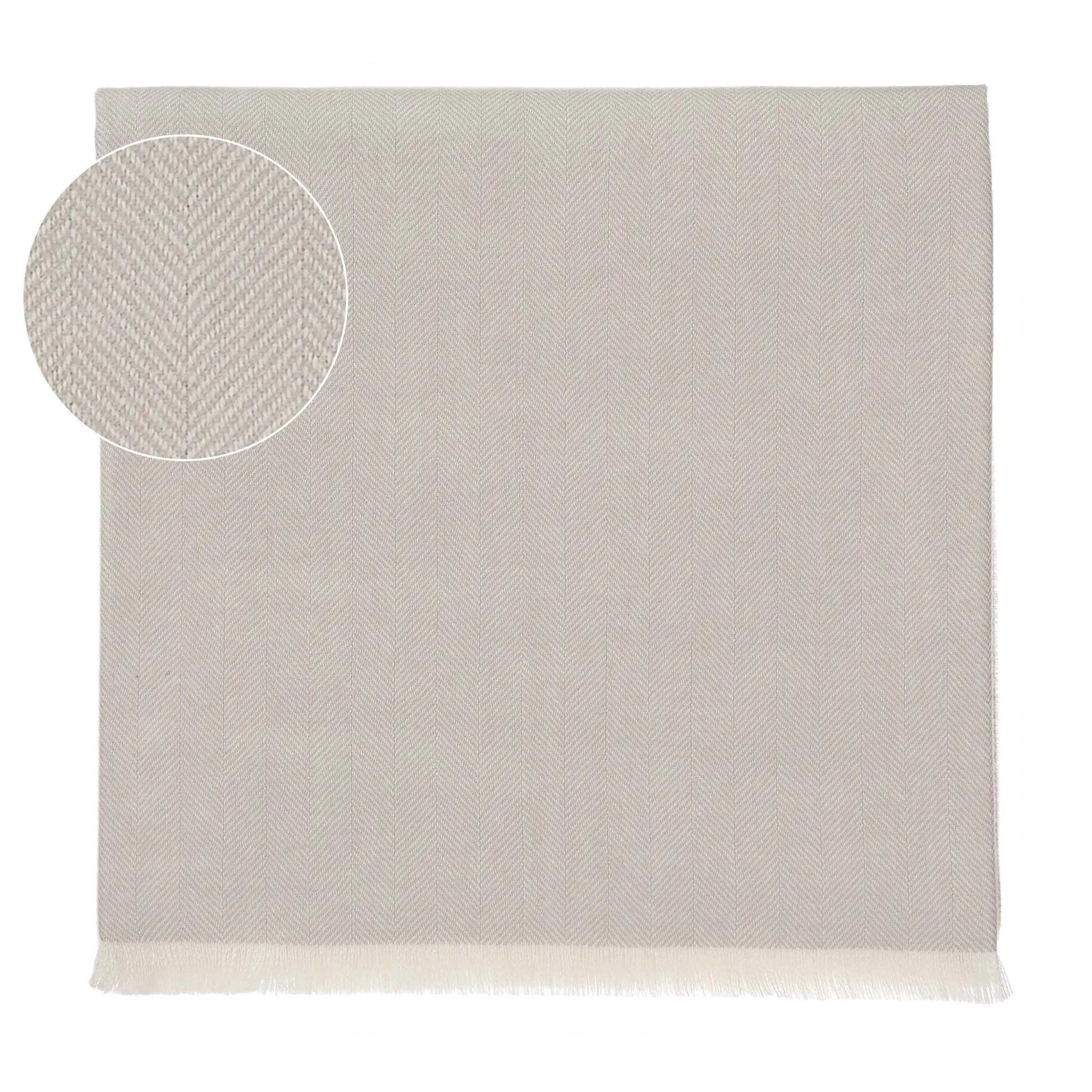 Asare Alpaca Blanket [Light grey/Off-white]