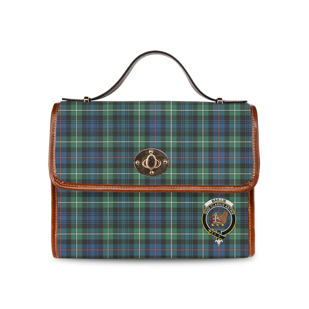 Baillie Ancient Tartan Waterproof Canvas Bag with Family Crest