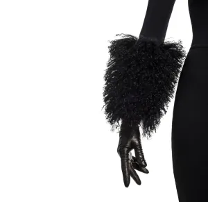 Barbara - Women's Mongolian Fur Leather Gloves