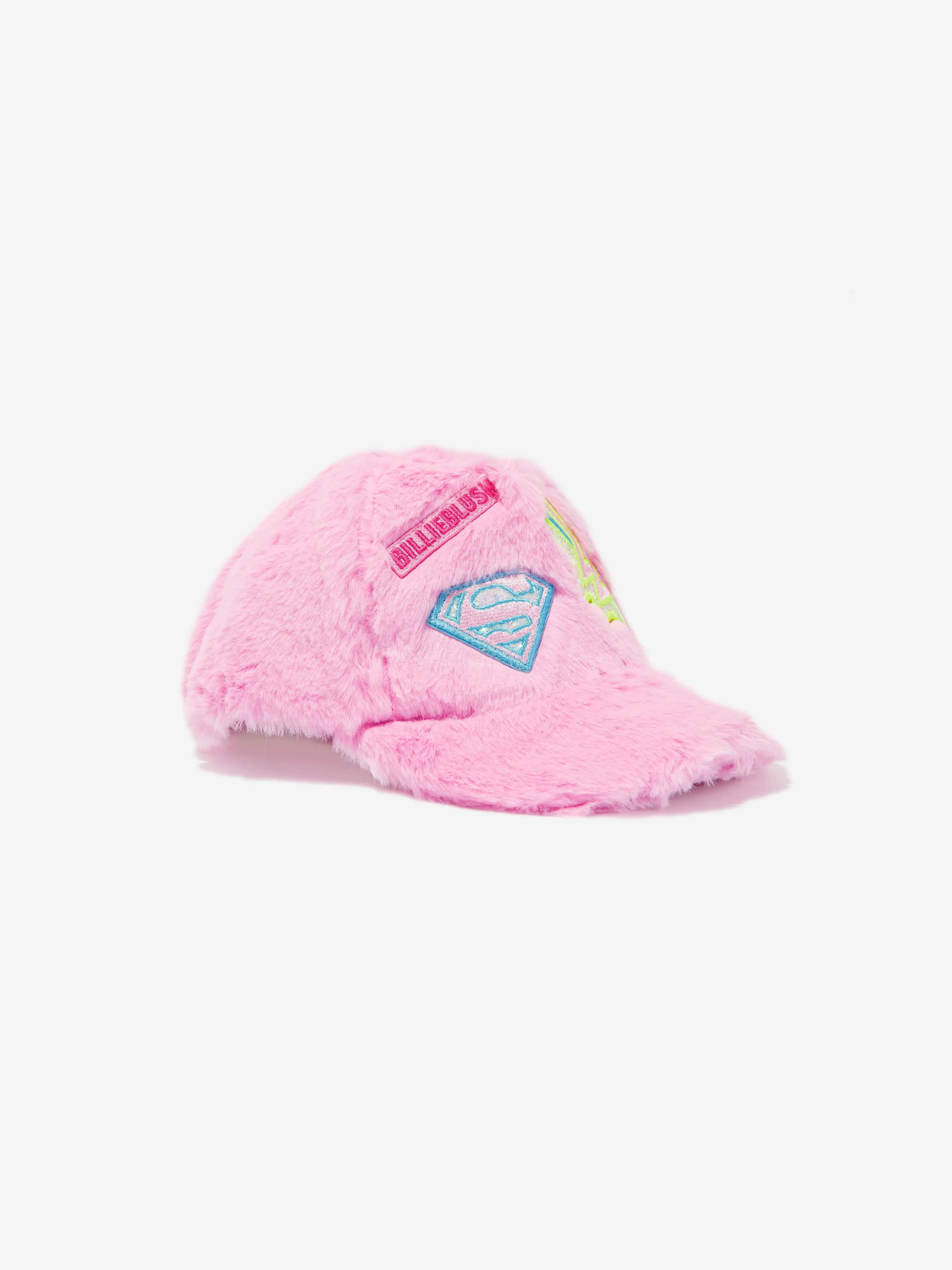 Billieblush Girls Faux Shearling Cap in Pink