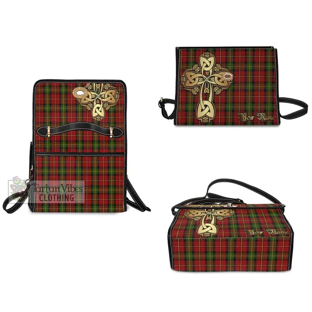 Blackstock Tartan Waterproof Canvas Bag Golden Thistle Celtic Cross Style