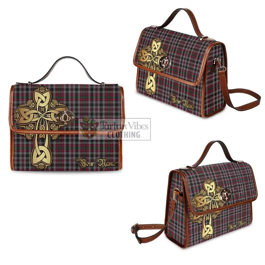 Borthwick Tartan Waterproof Canvas Bag Golden Thistle Celtic Cross Style