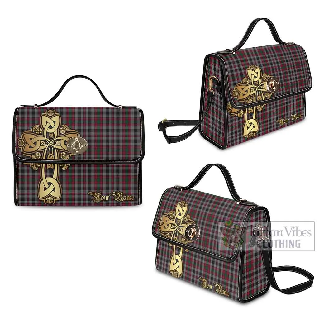 Borthwick Tartan Waterproof Canvas Bag Golden Thistle Celtic Cross Style