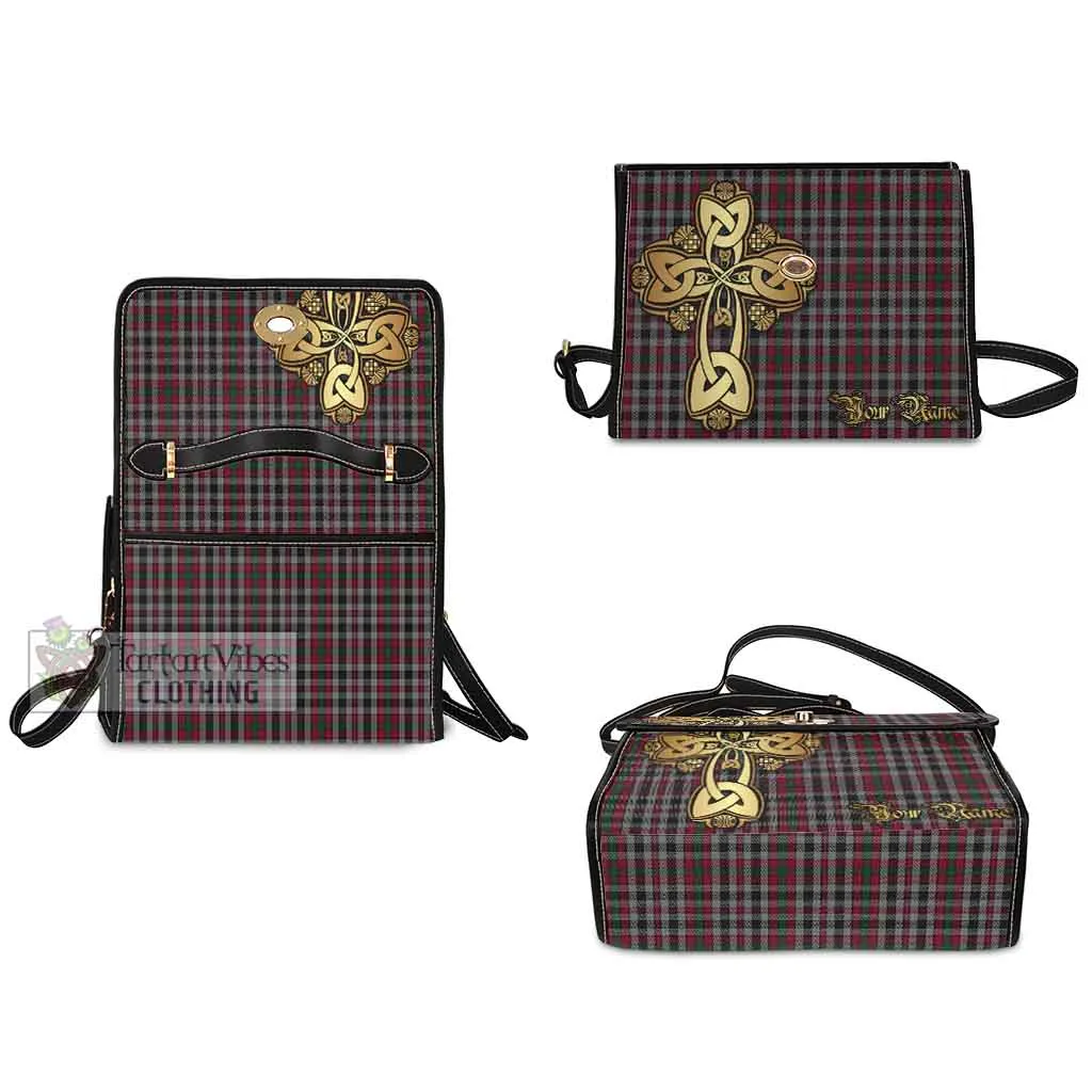 Borthwick Tartan Waterproof Canvas Bag Golden Thistle Celtic Cross Style