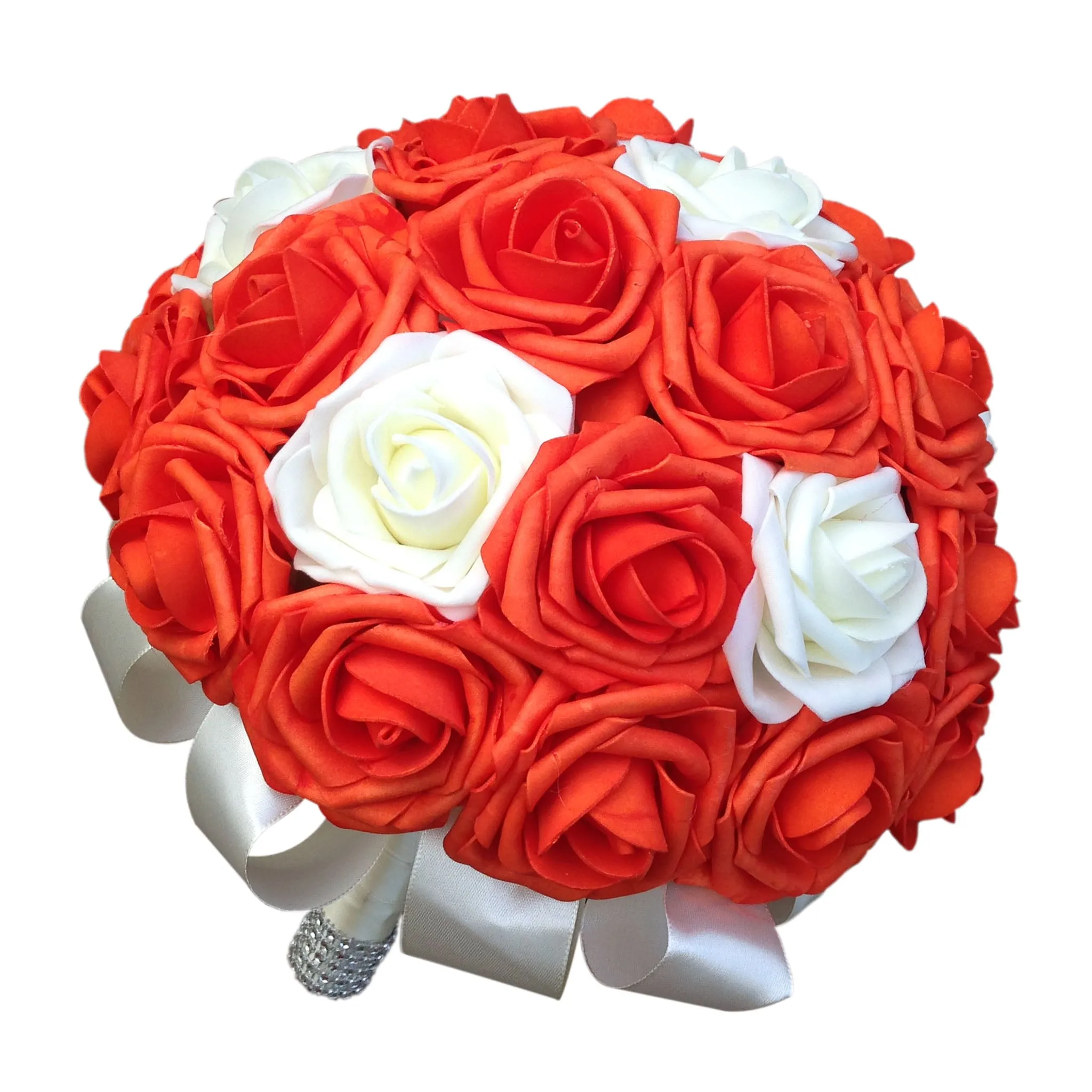 Bridal Bouquet Orange Ivory Bouquet for Fall Weddings