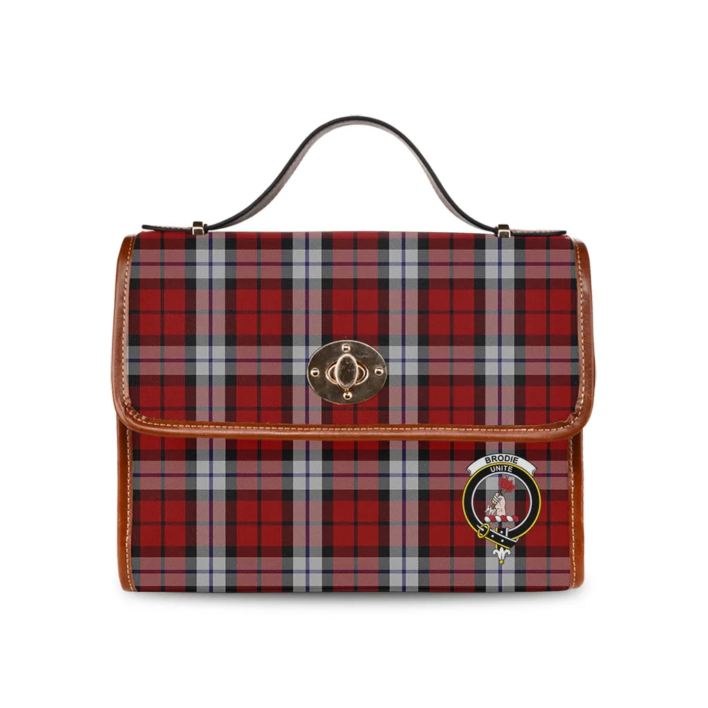 Brodie Dress Tartan Waterproof Canvas Bag with Family Crest