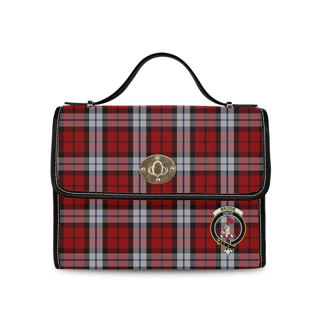 Brodie Dress Tartan Waterproof Canvas Bag with Family Crest