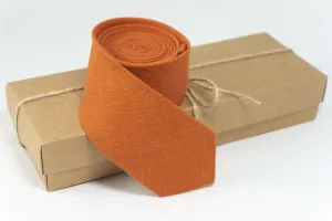 Burnt Orange Tie | Vibrant & Classic Accessory