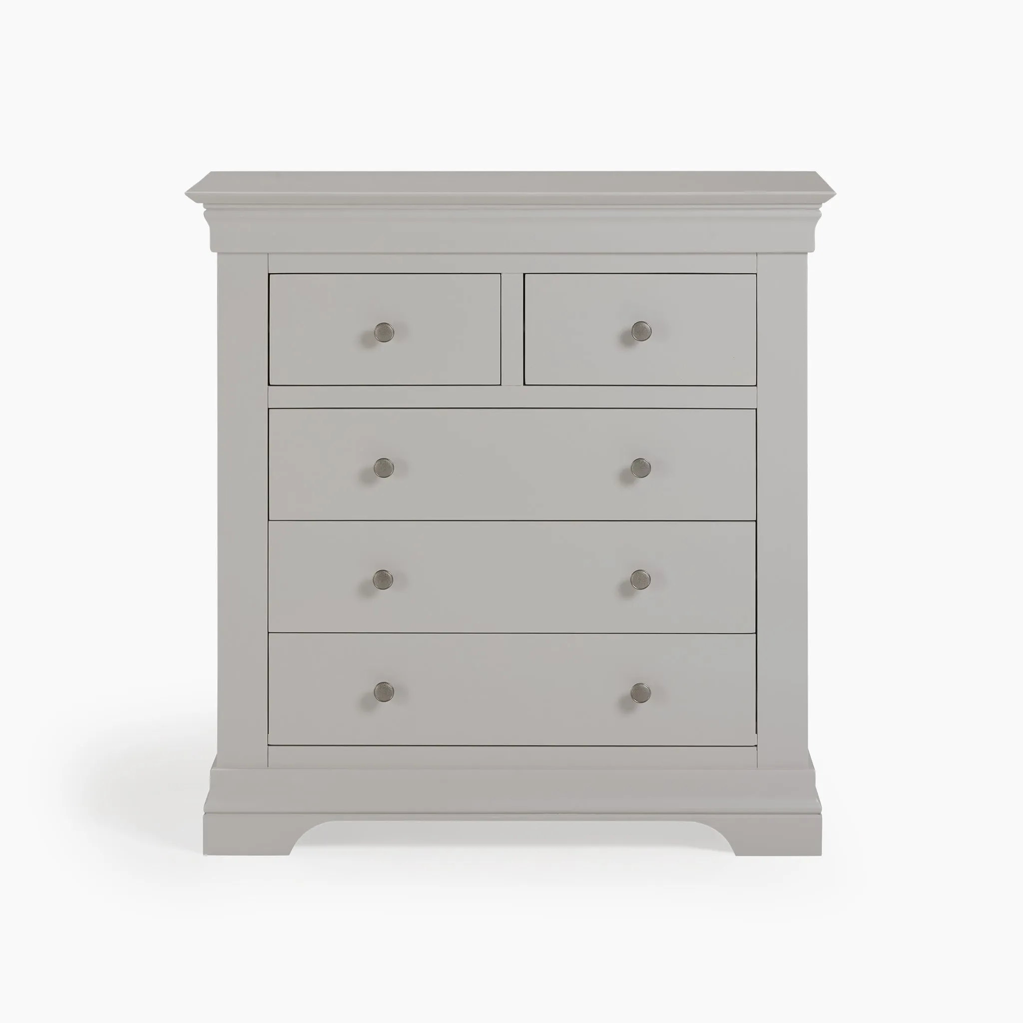 Chalbury 2 Over 3 Chest of Drawers in Pebble Grey