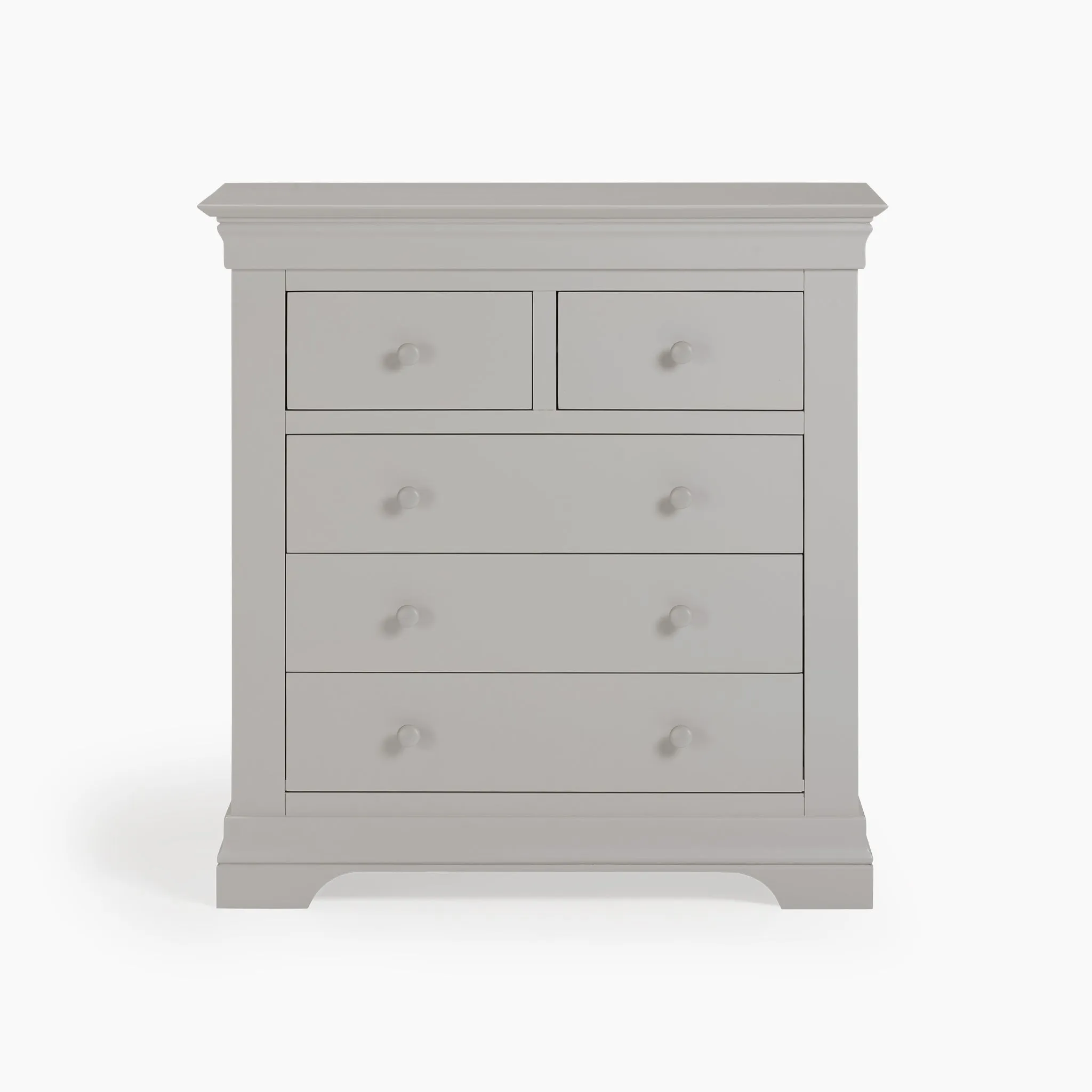 Chalbury 2 Over 3 Chest of Drawers in Pebble Grey